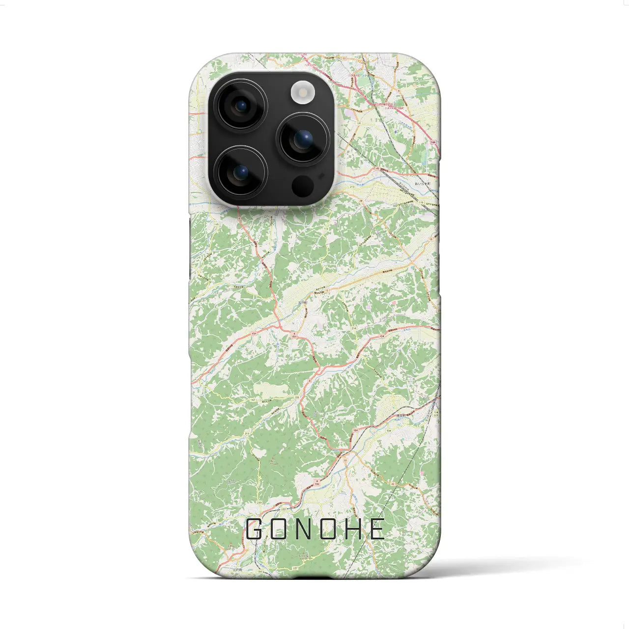 【五戸(青森県)】地図柄iPhoneケース(バックカバータイプ)