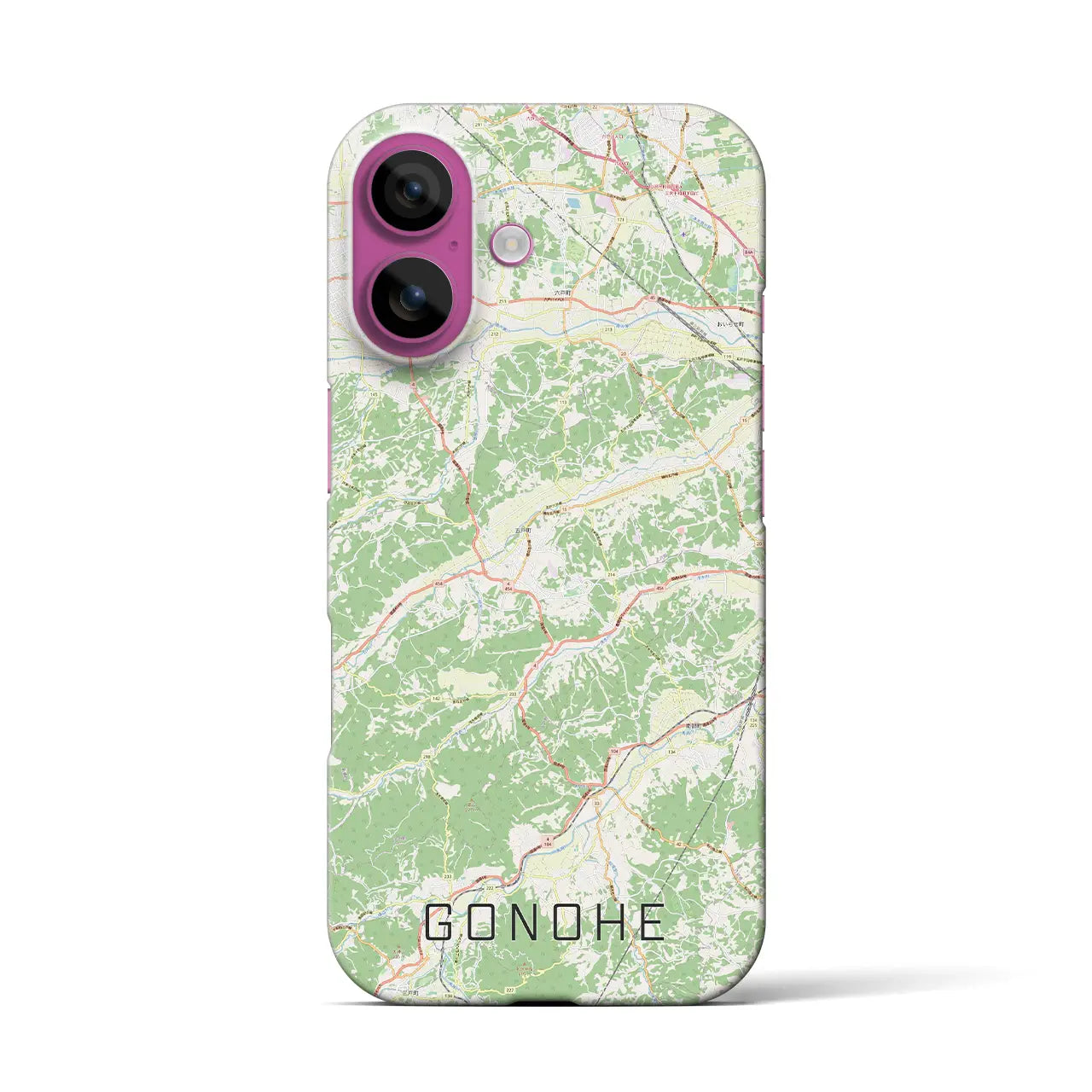 【五戸(青森県)】地図柄iPhoneケース(バックカバータイプ)