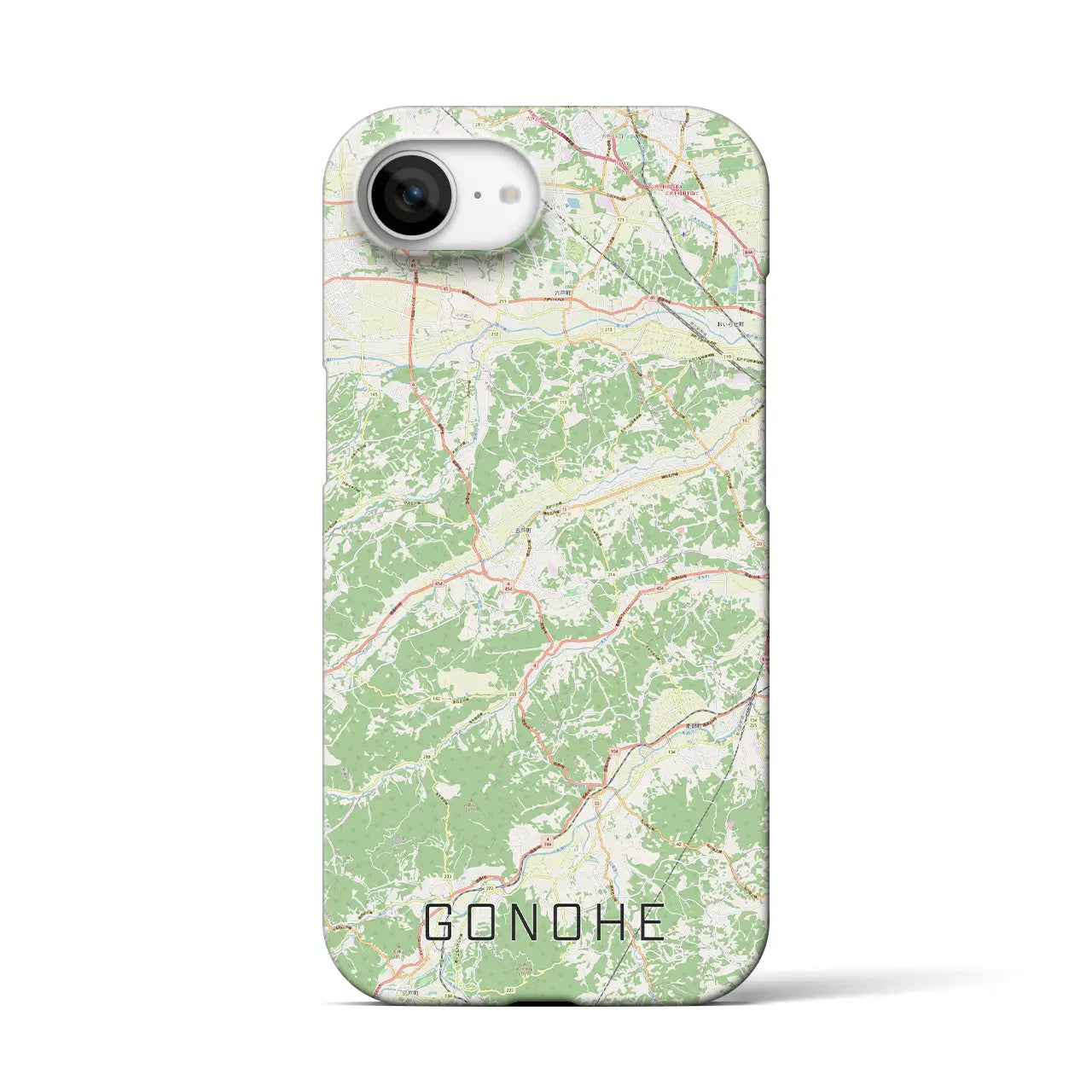 【五戸(青森県)】地図柄iPhoneケース(バックカバータイプ)