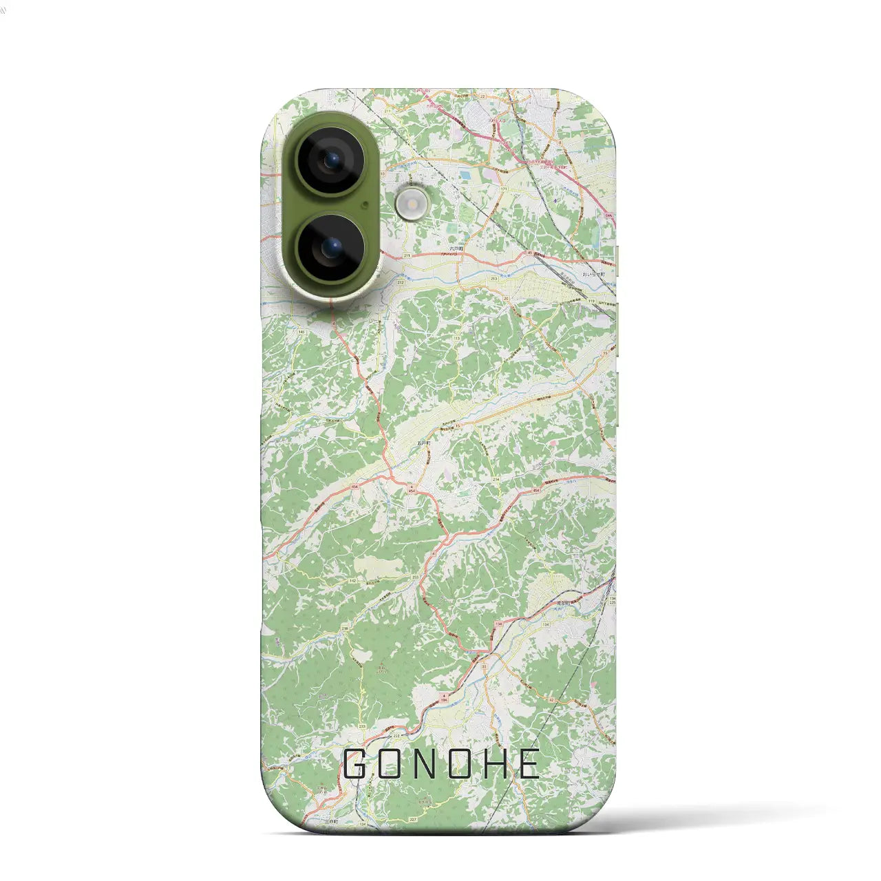 【五戸(青森県)】地図柄iPhoneケース(バックカバータイプ)ブラック・iPhone 17 Pro Max 用
