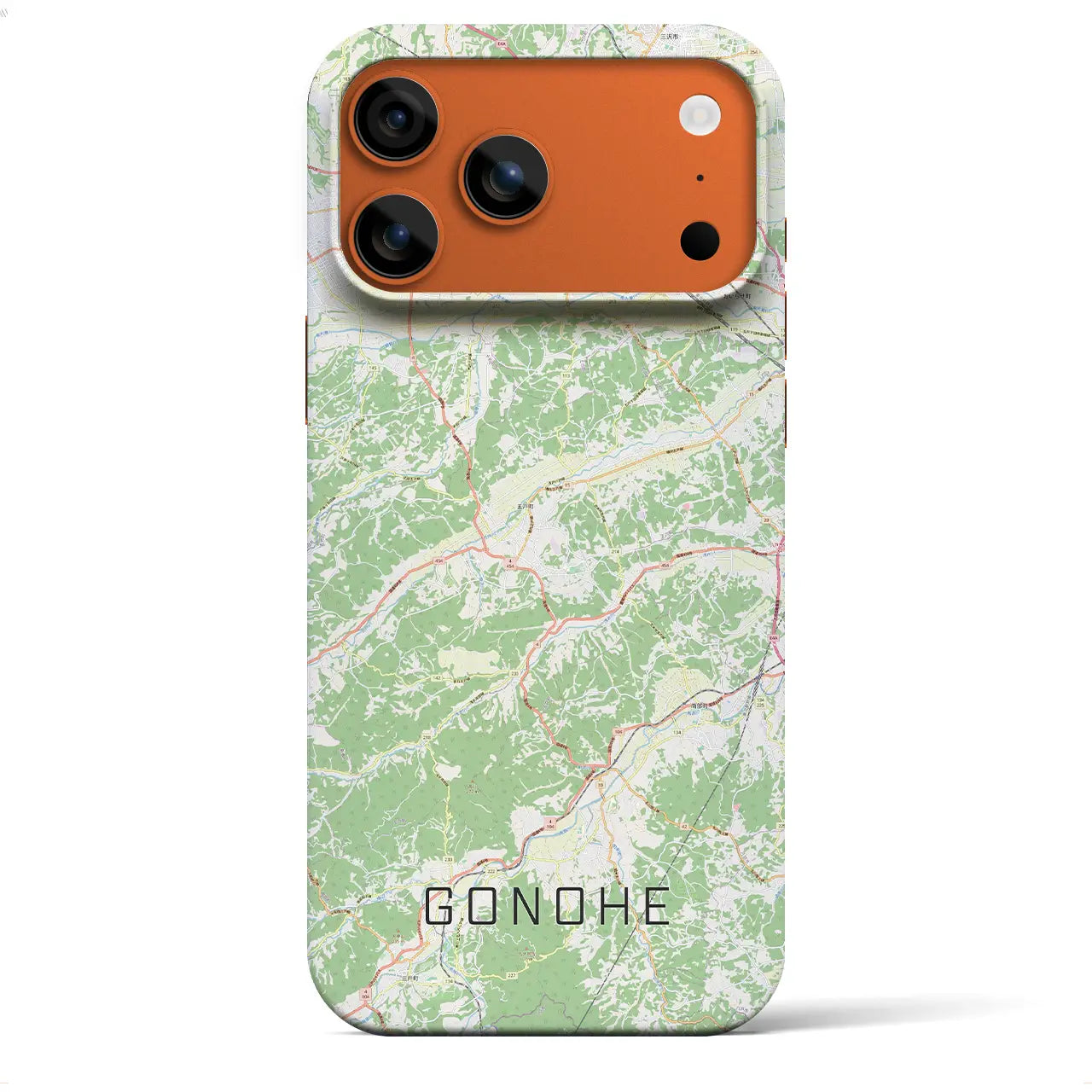 【五戸(青森県)】地図柄iPhoneケース(バックカバータイプ)