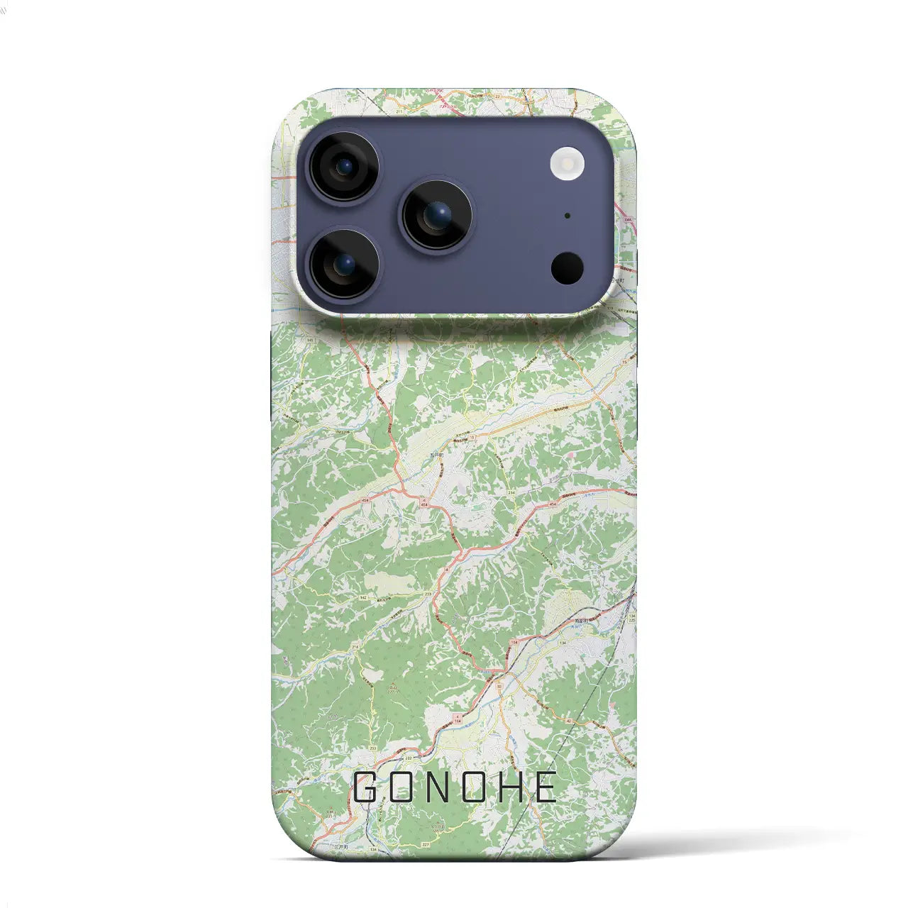 【五戸(青森県)】地図柄iPhoneケース(バックカバータイプ)ナチュラル・iPhone 17 Pro Max 用