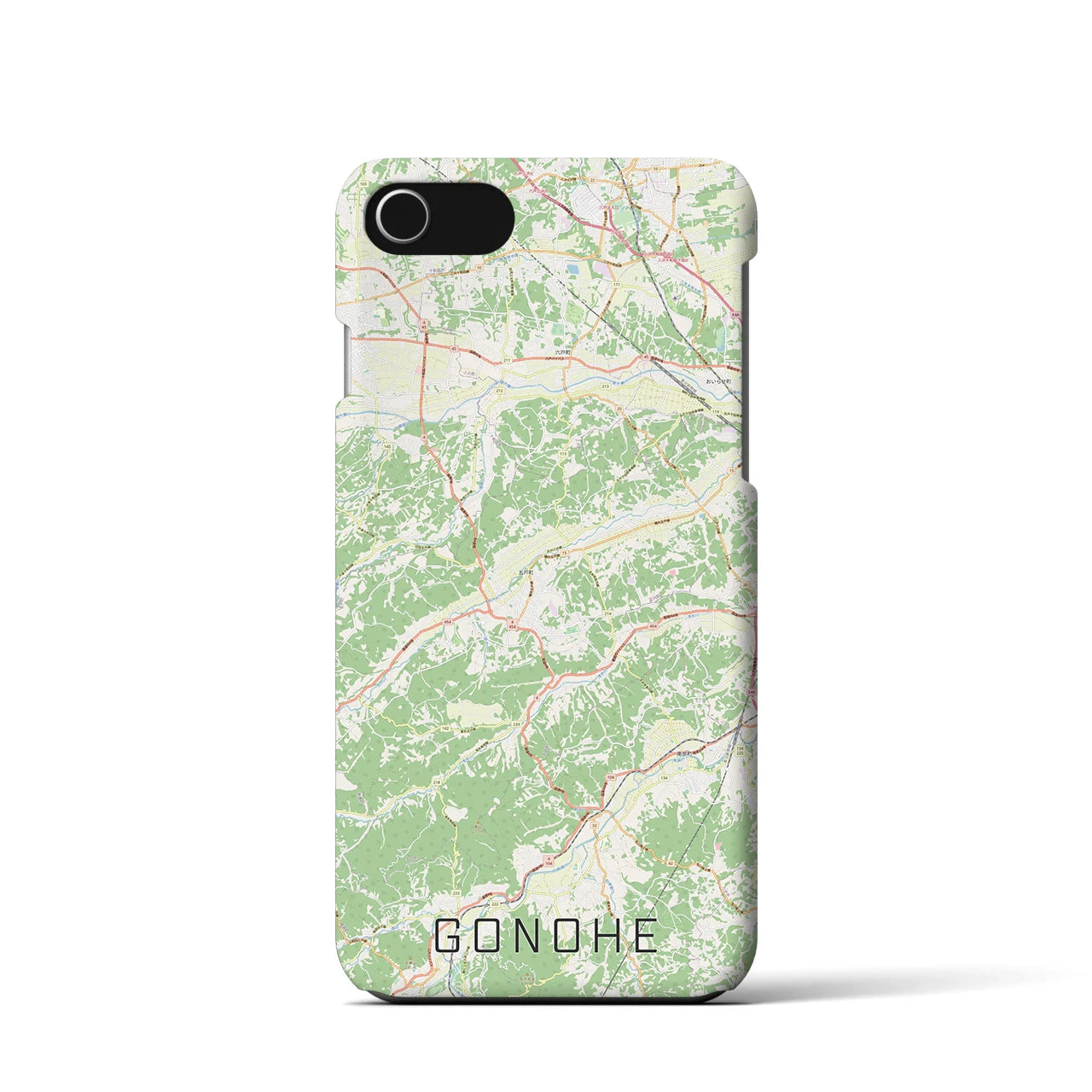 【五戸(青森県)】地図柄iPhoneケース(バックカバータイプ)