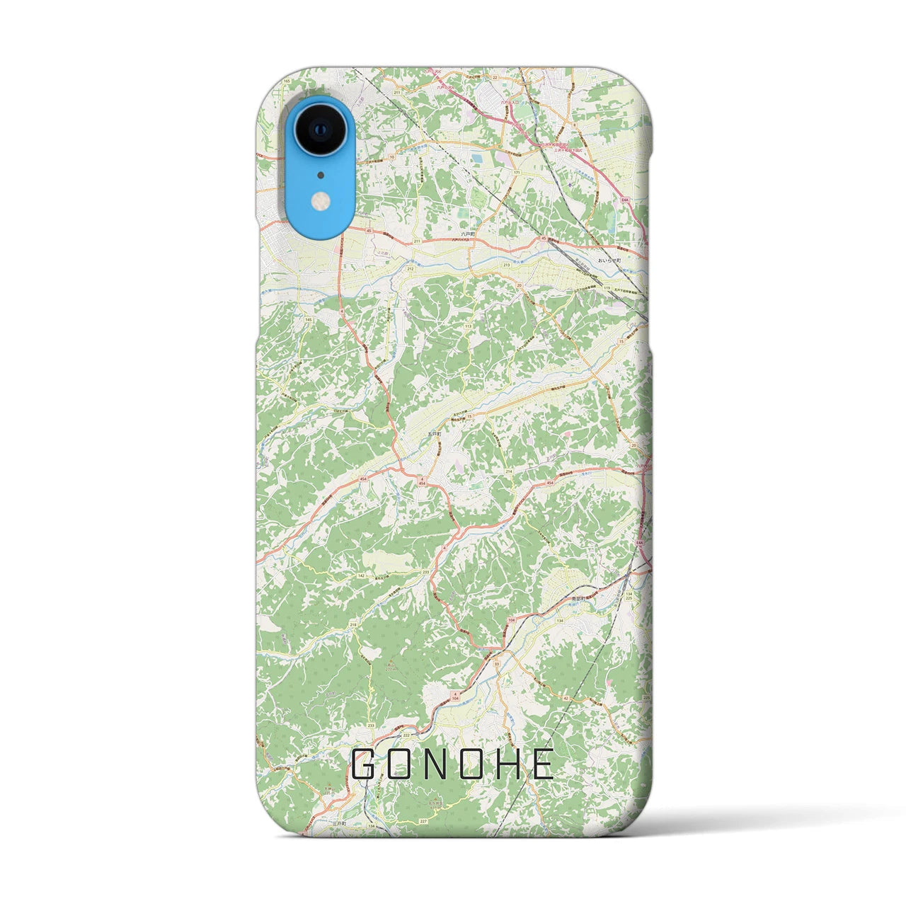 【五戸(青森県)】地図柄iPhoneケース(バックカバータイプ)