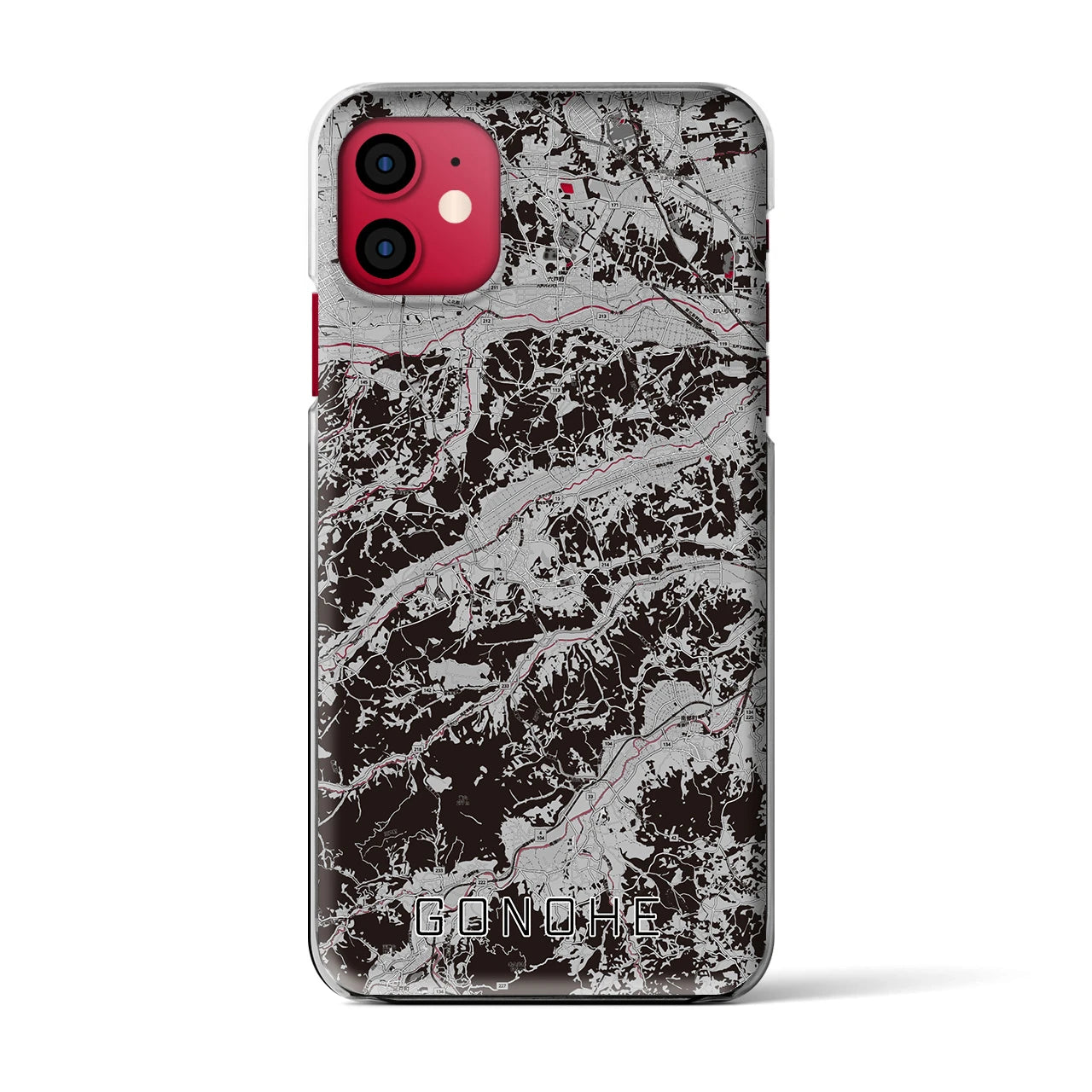 【五戸(青森県)】地図柄iPhoneケース(クリアタイプ)