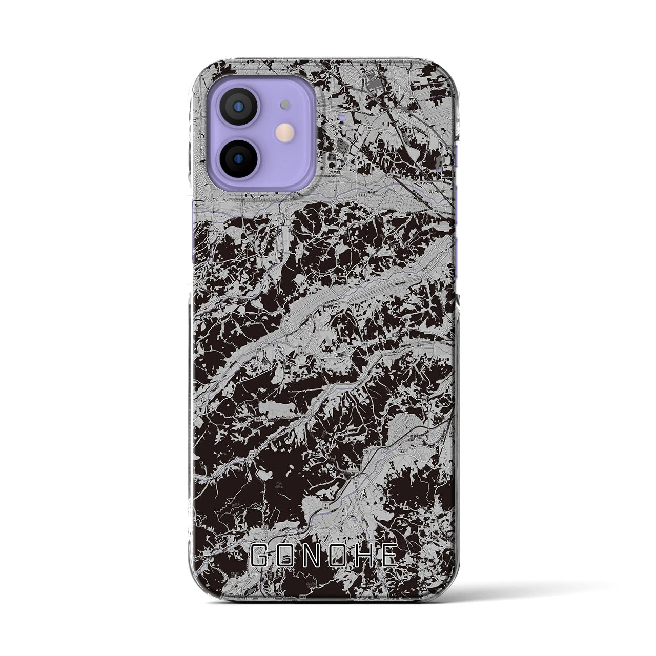 【五戸(青森県)】地図柄iPhoneケース(クリアタイプ)