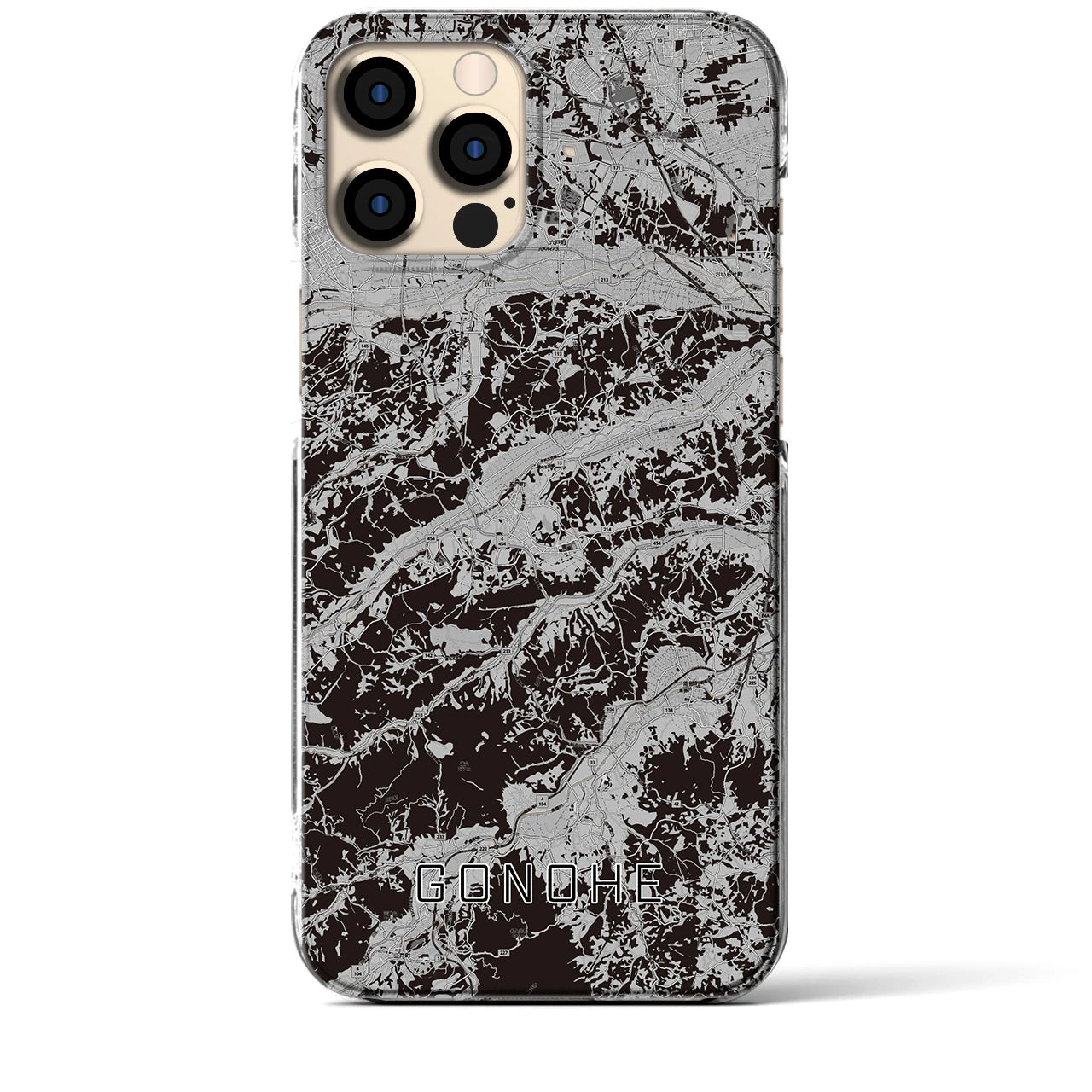 【五戸(青森県)】地図柄iPhoneケース(クリアタイプ)