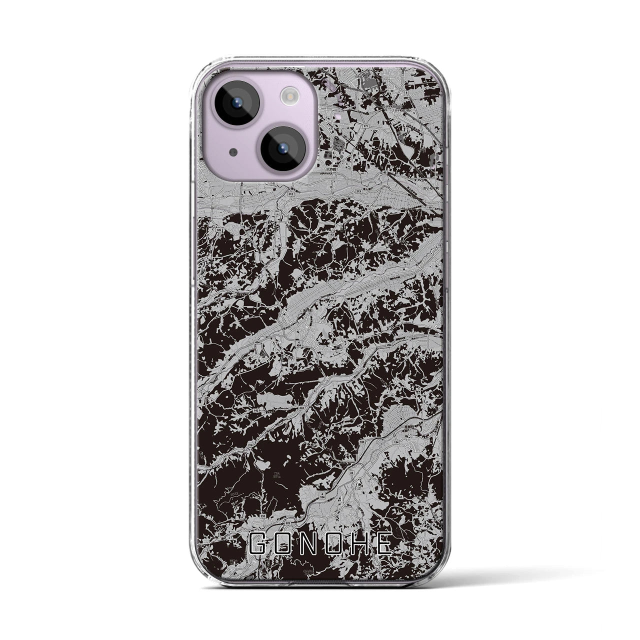 【五戸(青森県)】地図柄iPhoneケース(クリアタイプ)