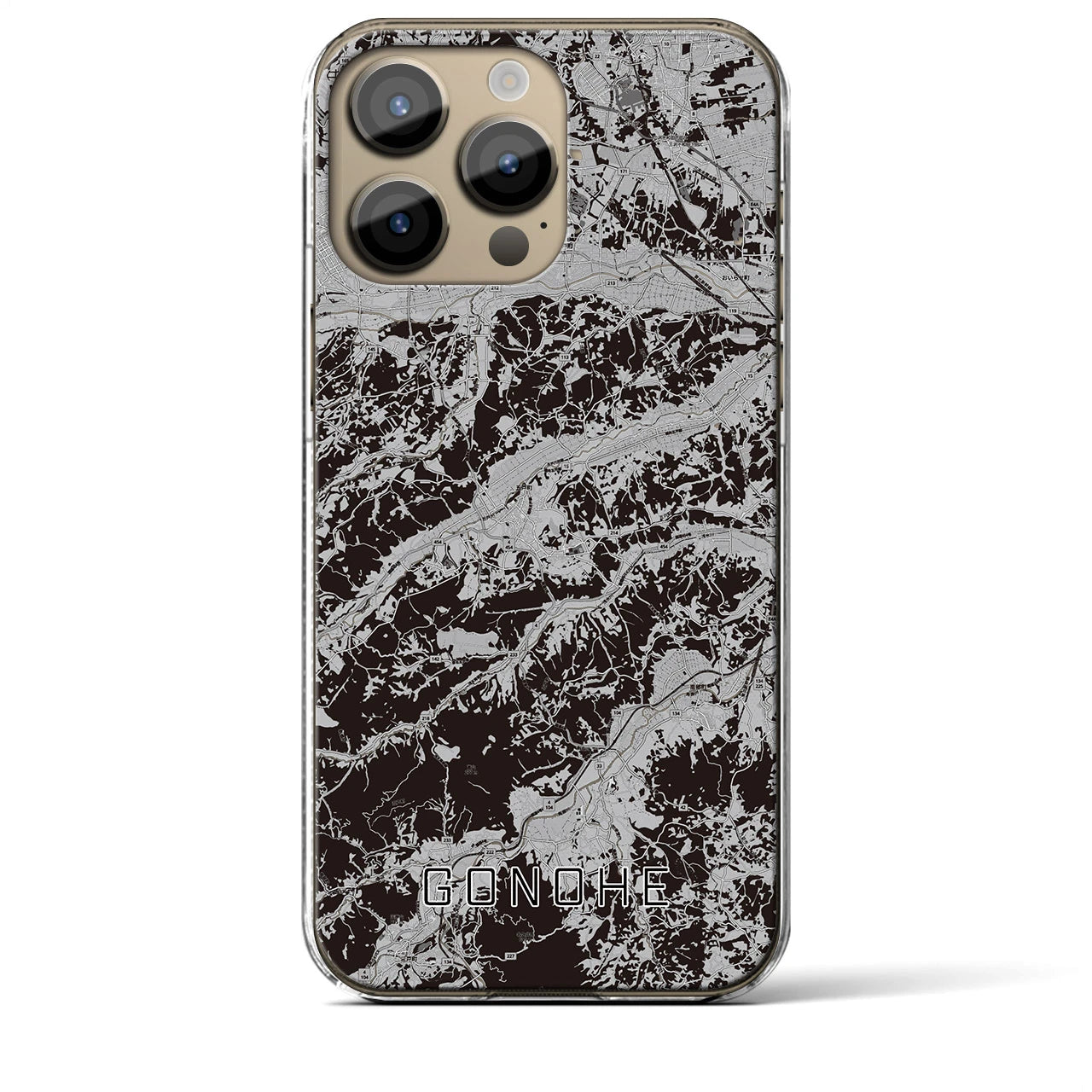 【五戸(青森県)】地図柄iPhoneケース(クリアタイプ)