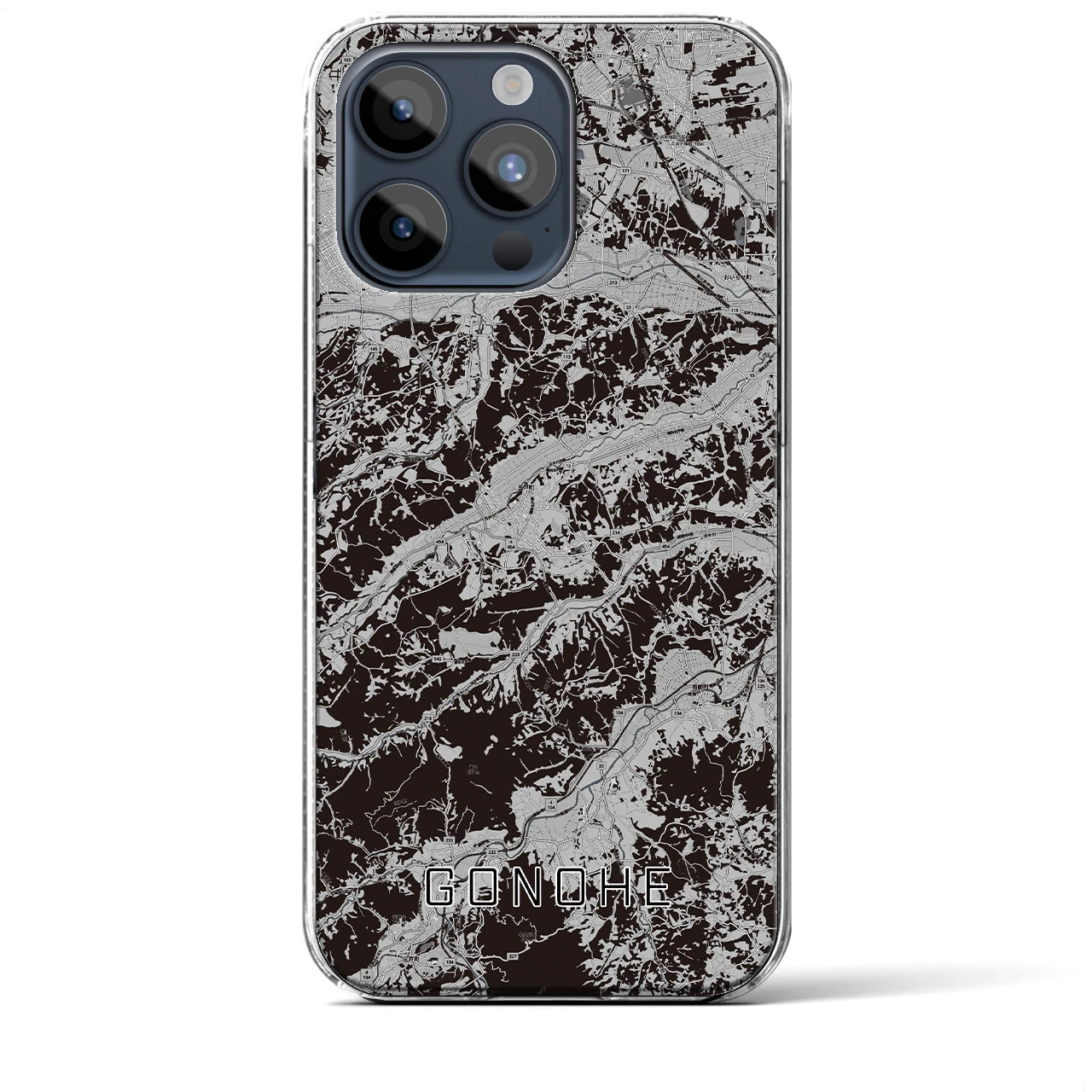 【五戸(青森県)】地図柄iPhoneケース(クリアタイプ)