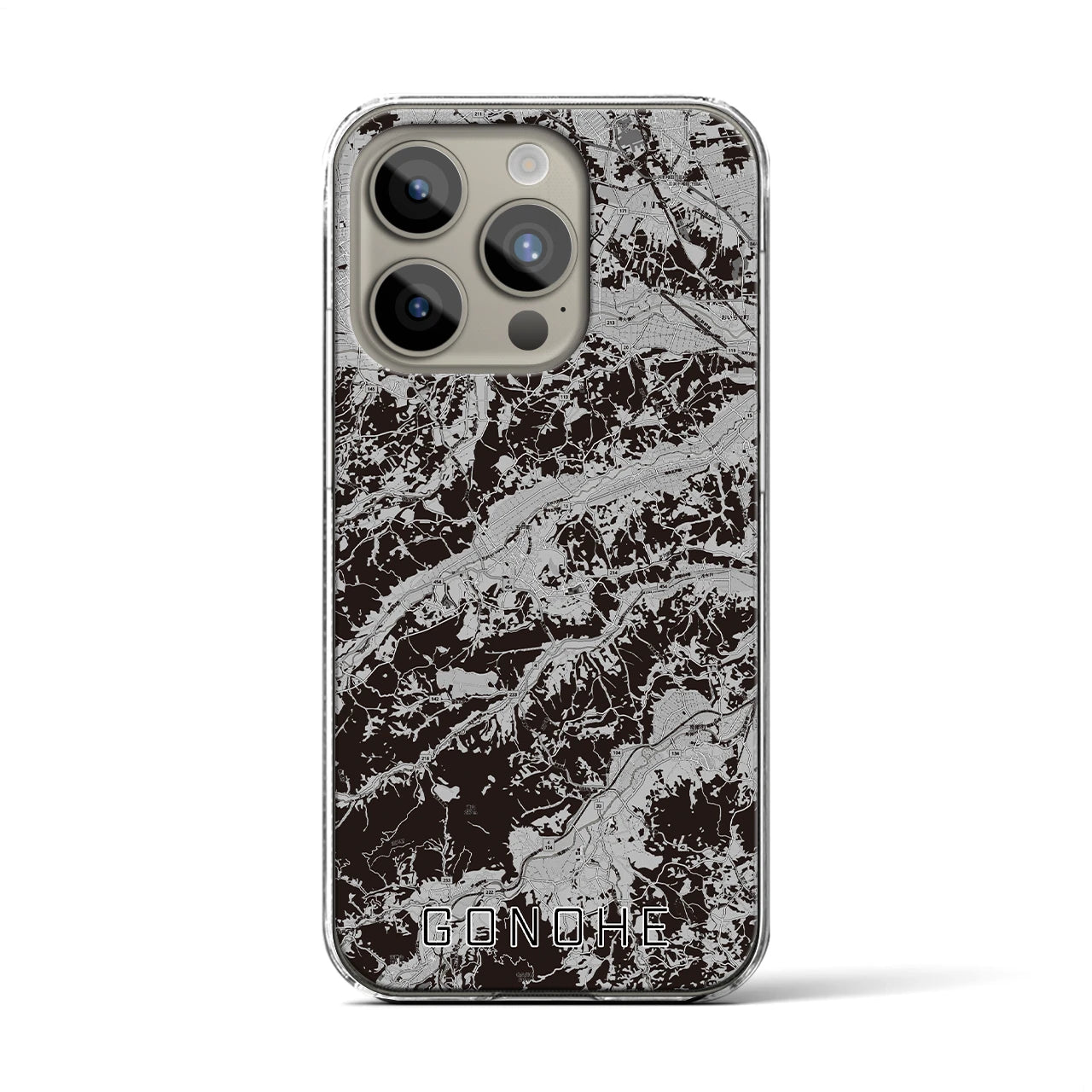 【五戸(青森県)】地図柄iPhoneケース(クリアタイプ)