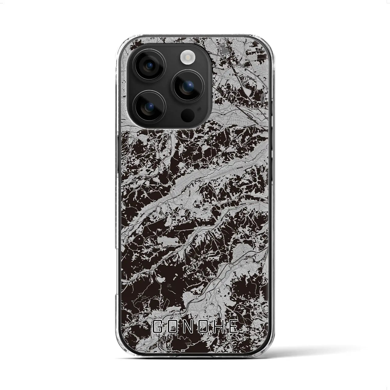 【五戸(青森県)】地図柄iPhoneケース(クリアタイプ)