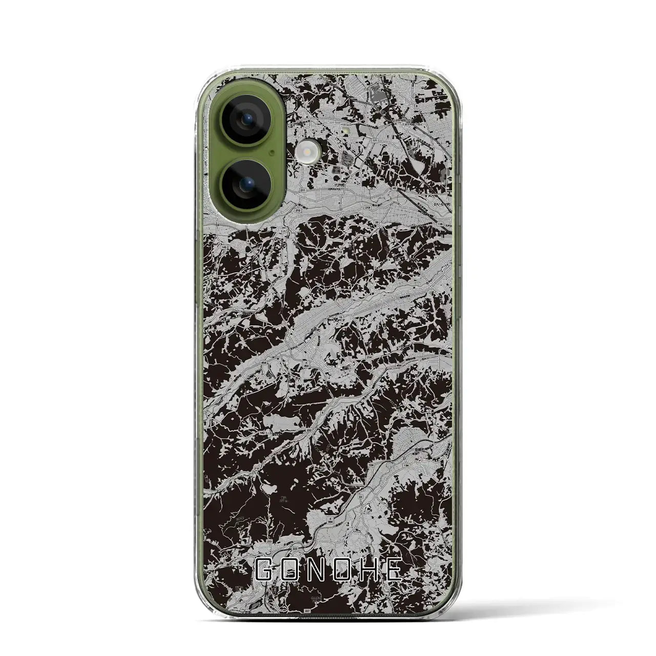 【五戸(青森県)】地図柄iPhoneケース(クリアタイプ)モノトーン・iPhone 17 Pro Max 用