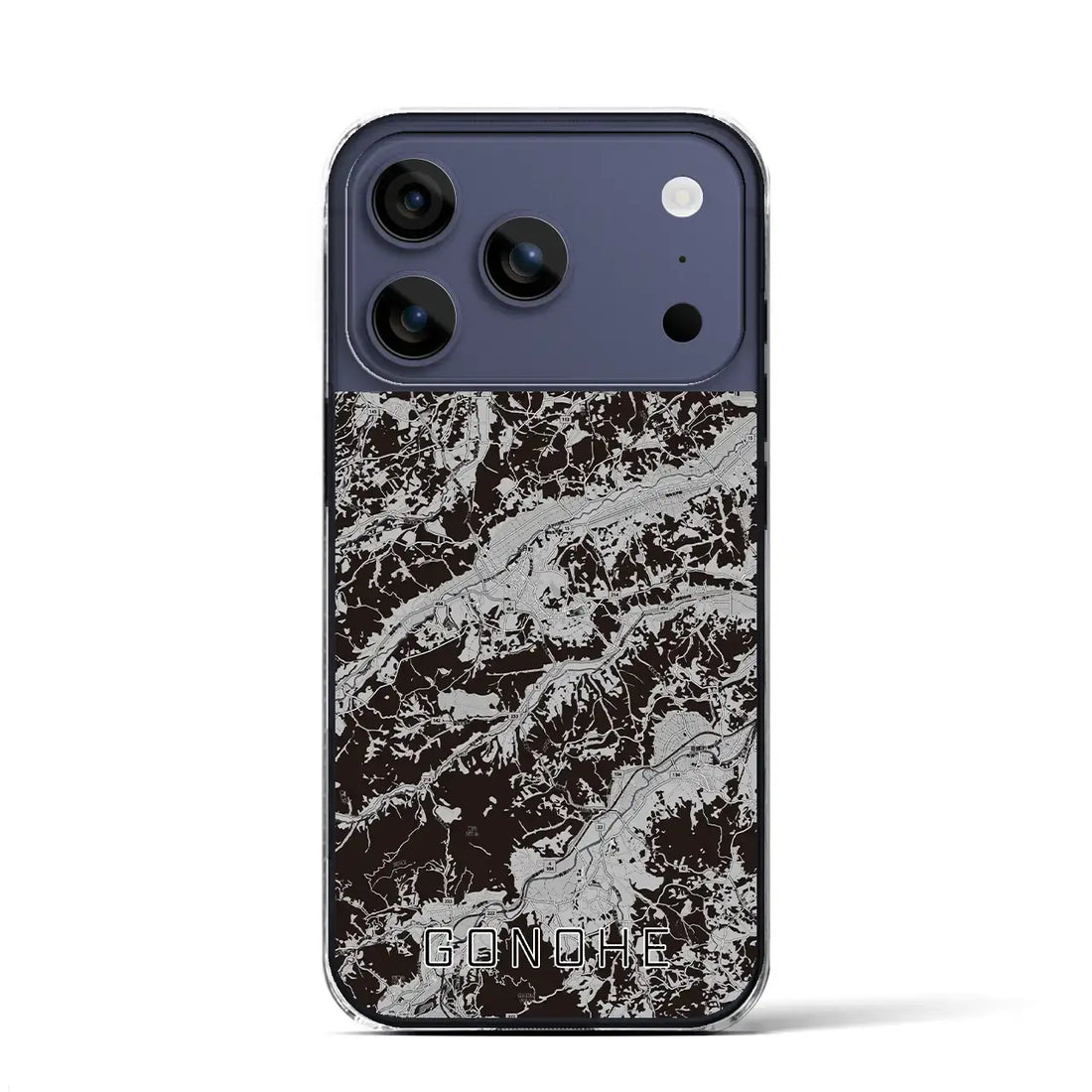 【五戸(青森県)】地図柄iPhoneケース(クリアタイプ)