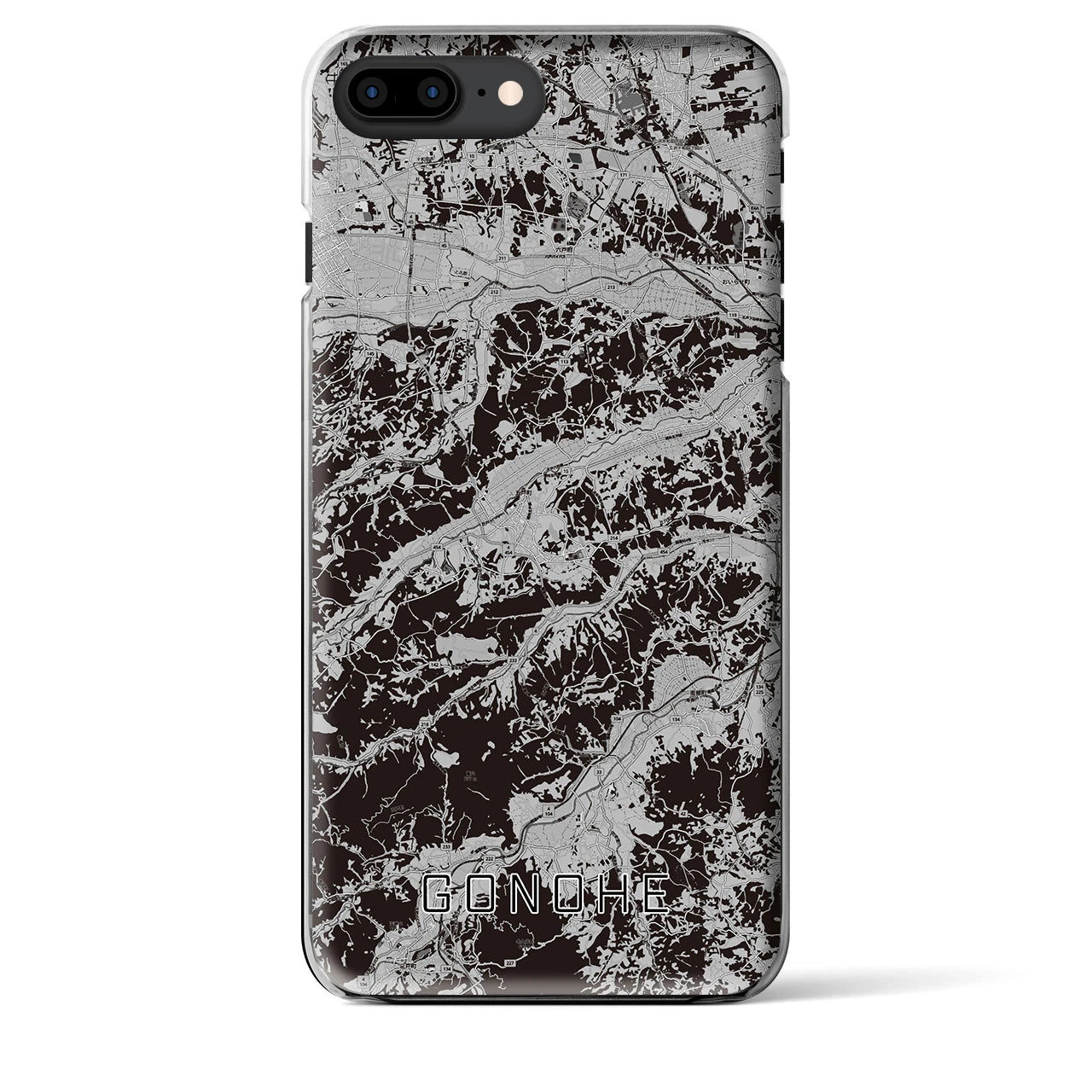 【五戸(青森県)】地図柄iPhoneケース(クリアタイプ)