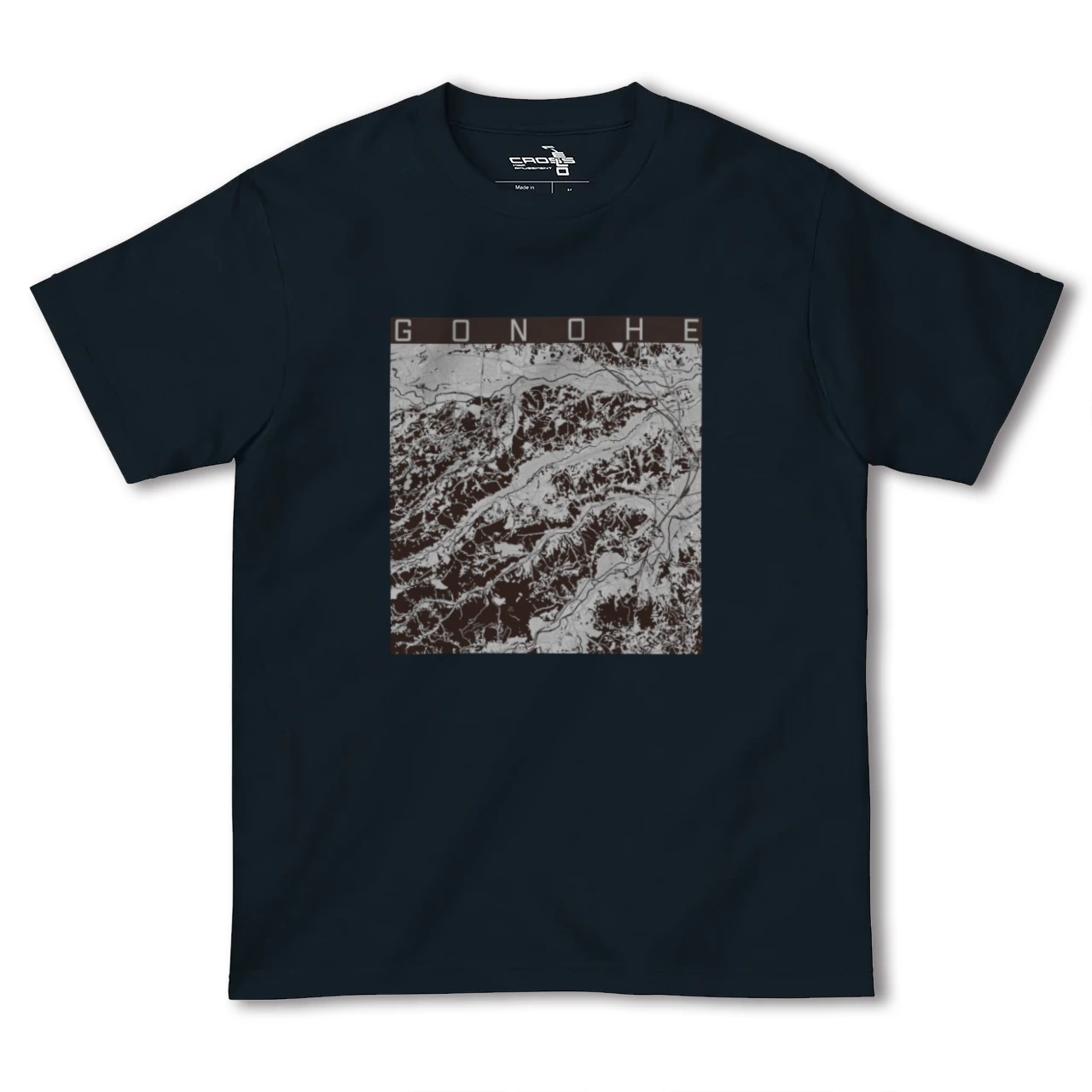 【五戸(青森県)】地図柄ヘビーウェイトTシャツ