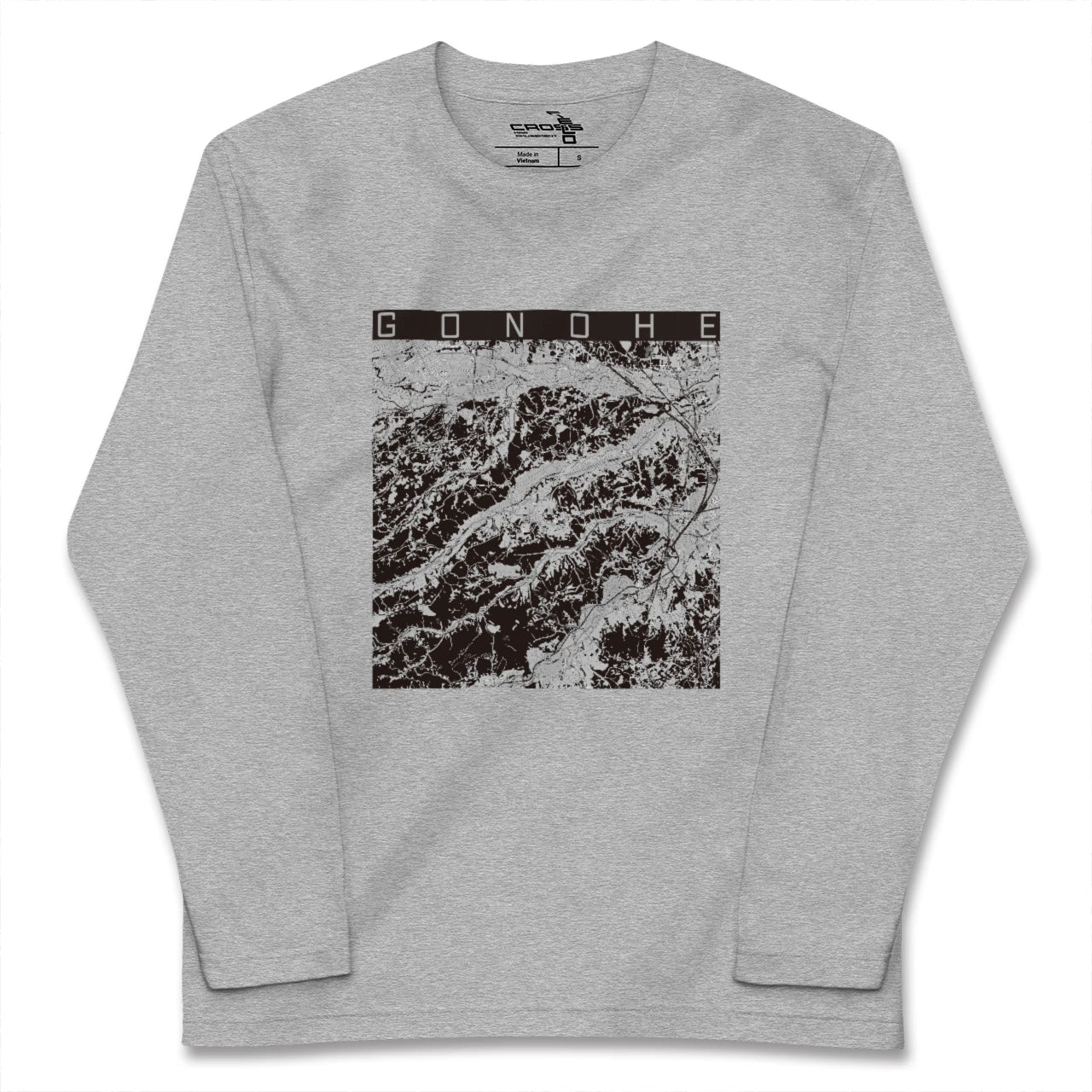 【五戸(青森県)】地図柄ロングスリーブTシャツ