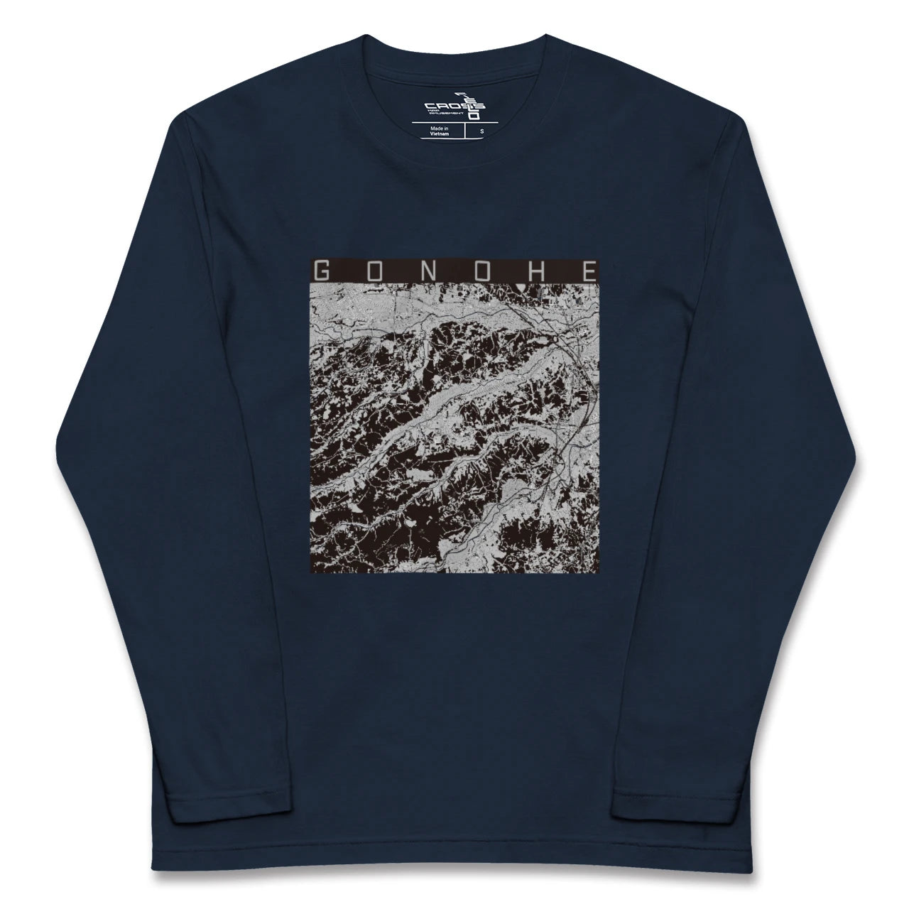 【五戸(青森県)】地図柄ロングスリーブTシャツ