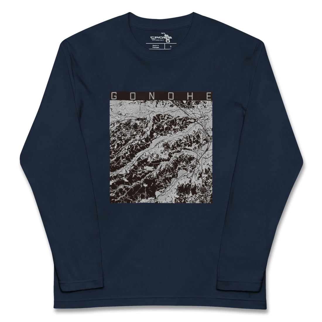 【五戸(青森県)】地図柄ロングスリーブTシャツ