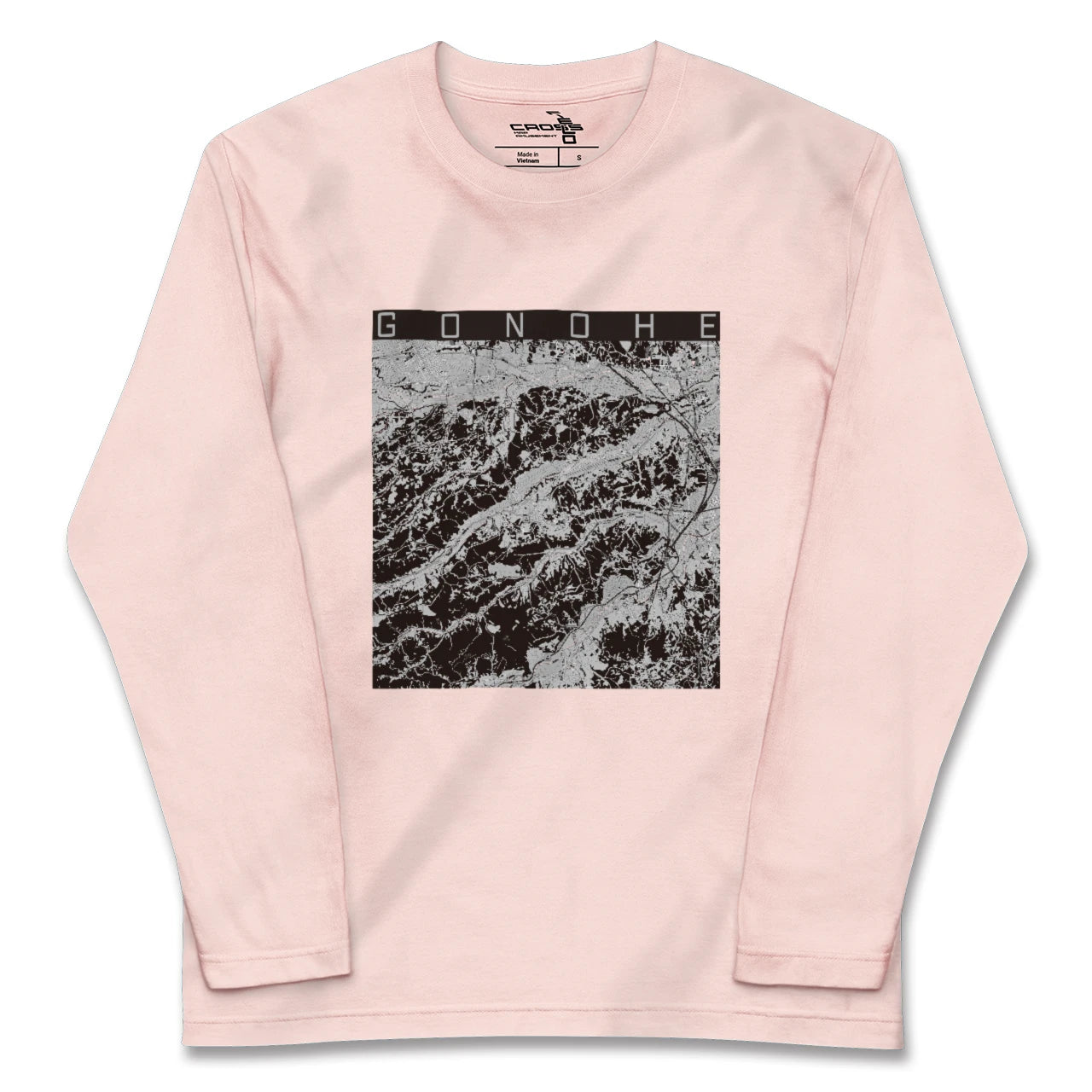 【五戸(青森県)】地図柄ロングスリーブTシャツ