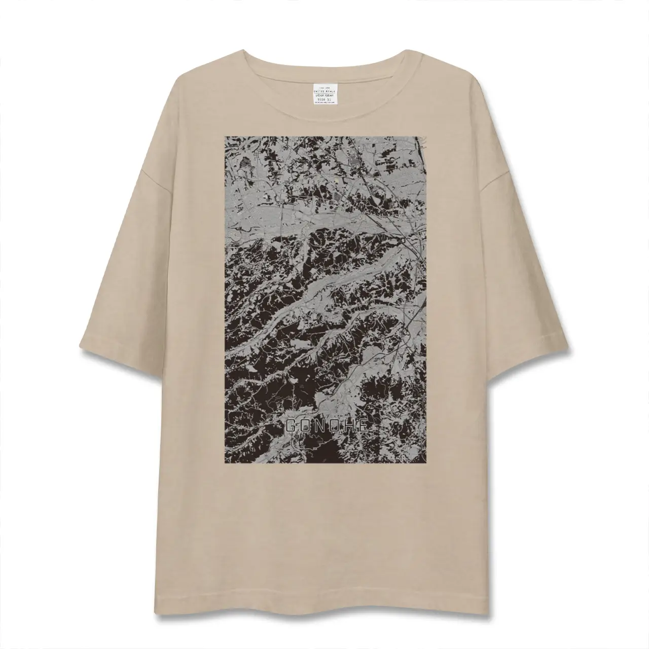 【五戸(青森県)】地図柄ビッグシルエットTシャツ