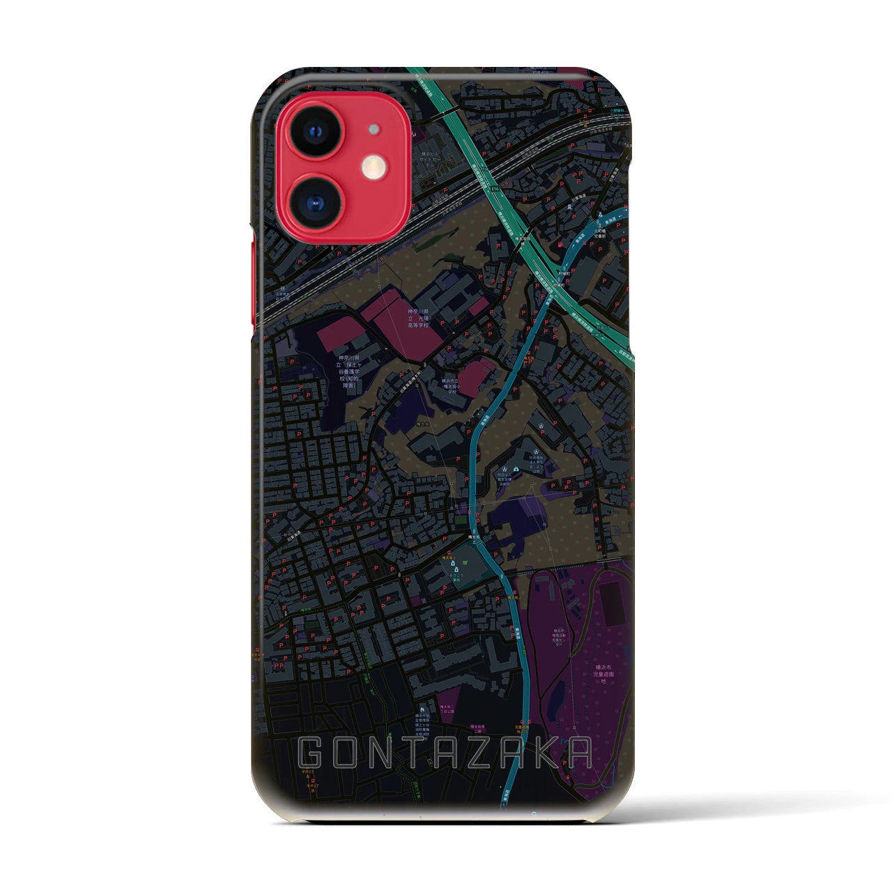 【権太坂(神奈川県)】地図柄iPhoneケース(バックカバータイプ)