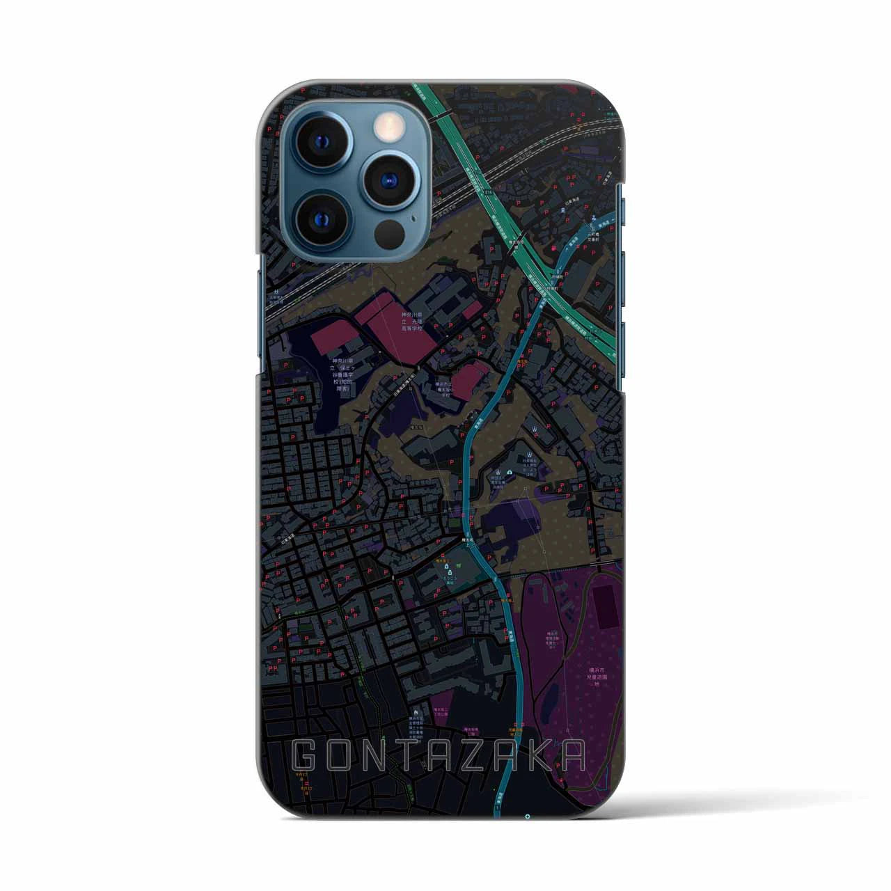 【権太坂(神奈川県)】地図柄iPhoneケース(バックカバータイプ)