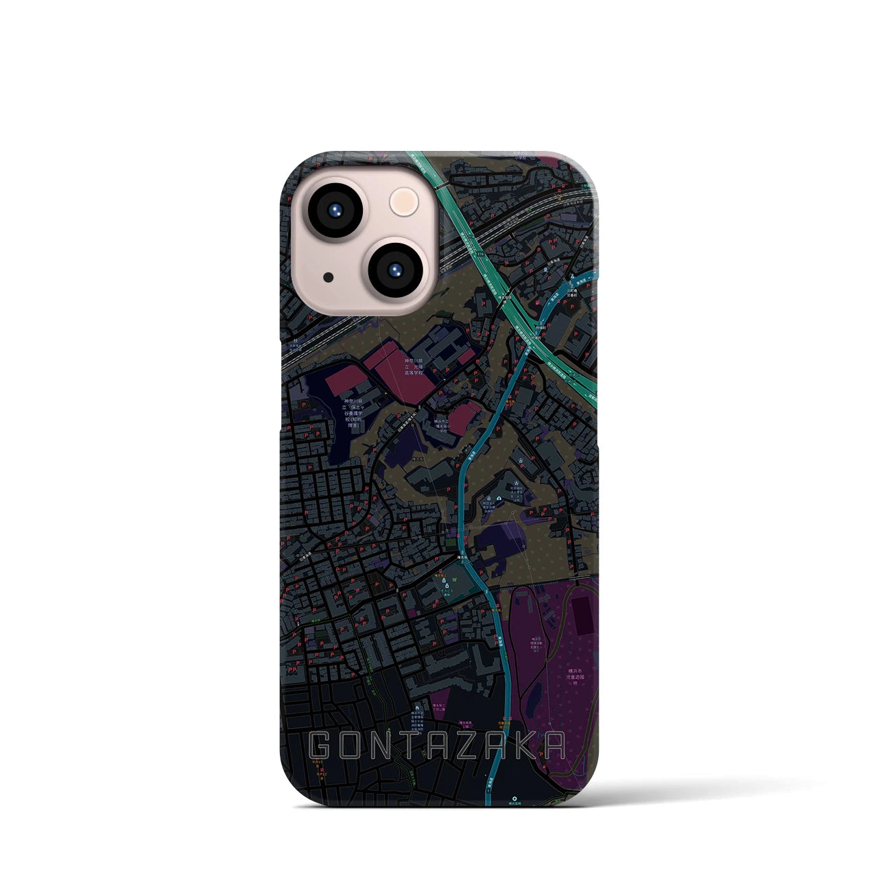 【権太坂(神奈川県)】地図柄iPhoneケース(バックカバータイプ)