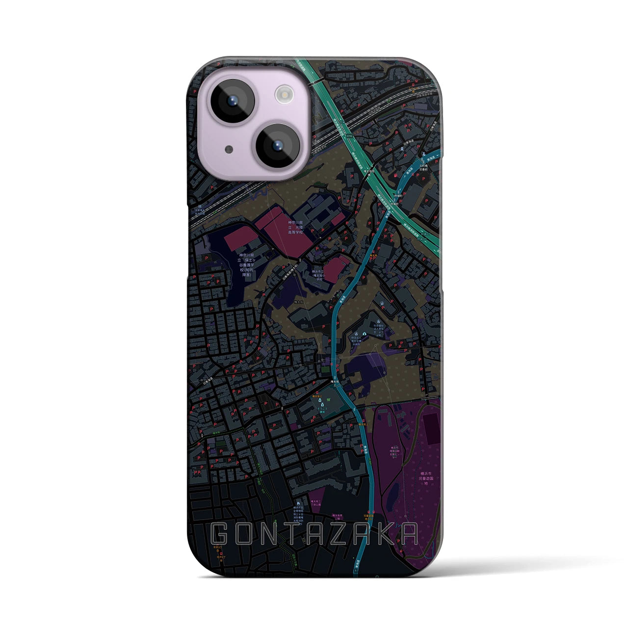 【権太坂(神奈川県)】地図柄iPhoneケース(バックカバータイプ)