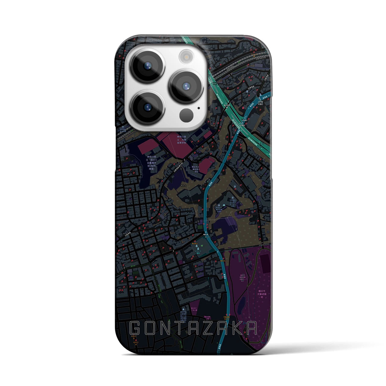 【権太坂(神奈川県)】地図柄iPhoneケース(バックカバータイプ)