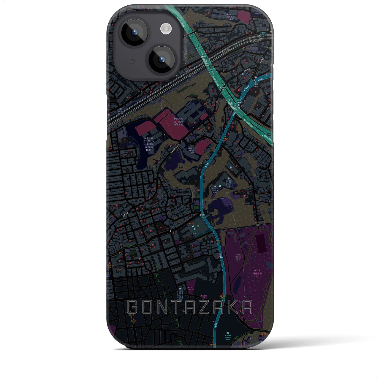 【権太坂(神奈川県)】地図柄iPhoneケース(バックカバータイプ)