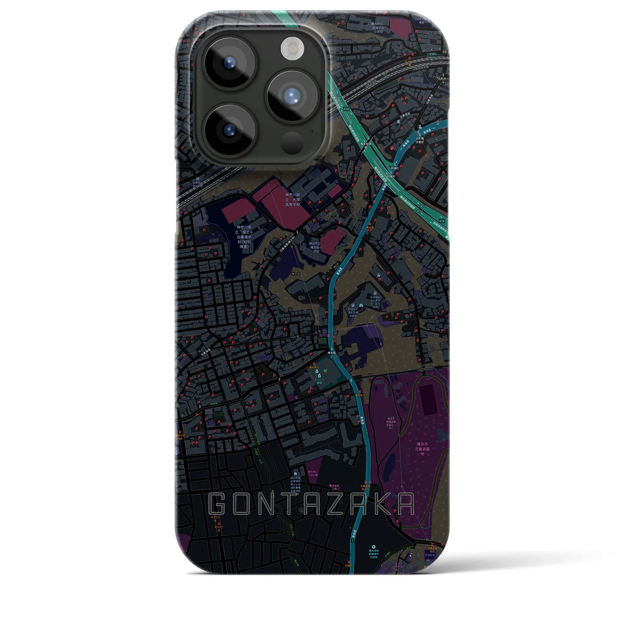 【権太坂(神奈川県)】地図柄iPhoneケース(バックカバータイプ)