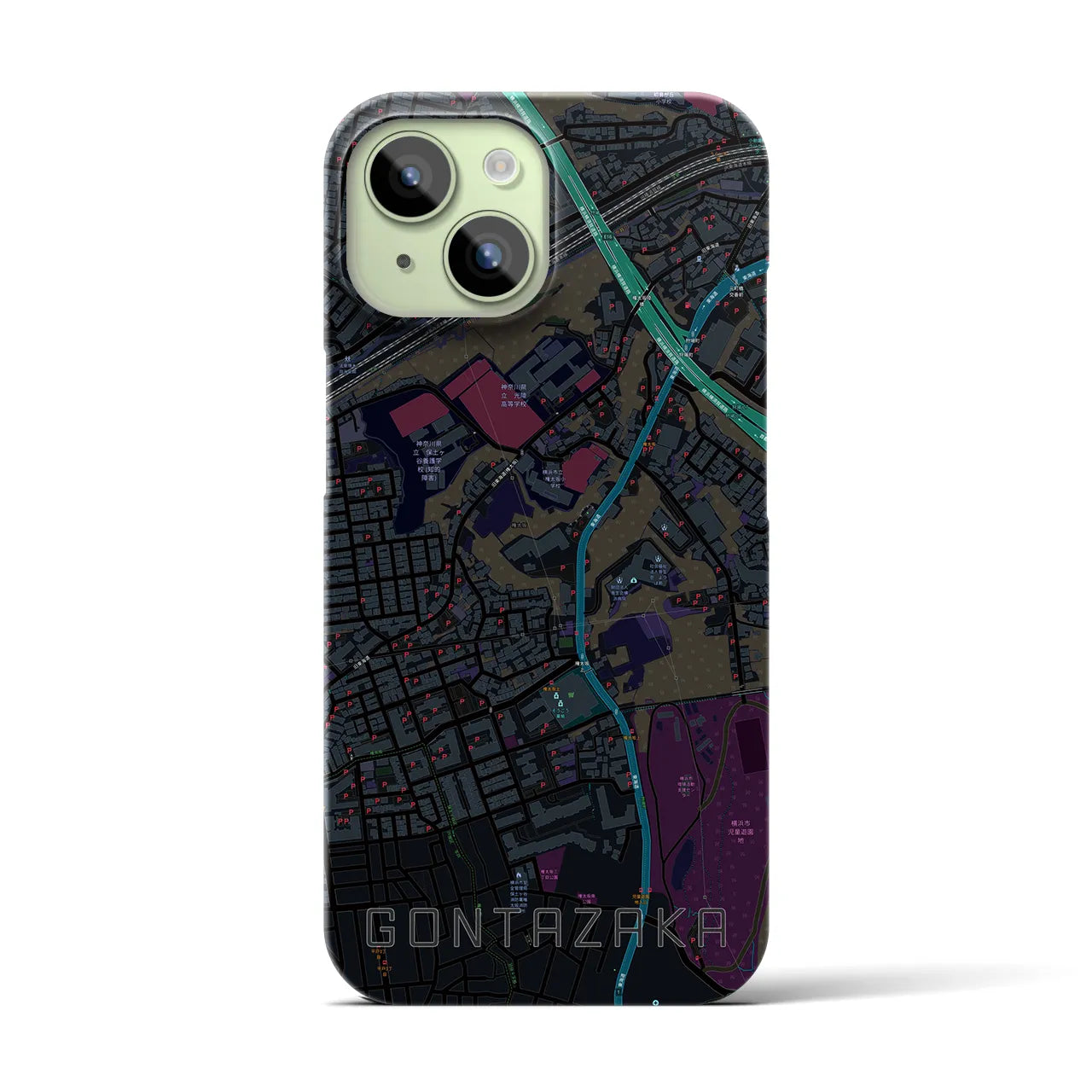 【権太坂(神奈川県)】地図柄iPhoneケース(バックカバータイプ)