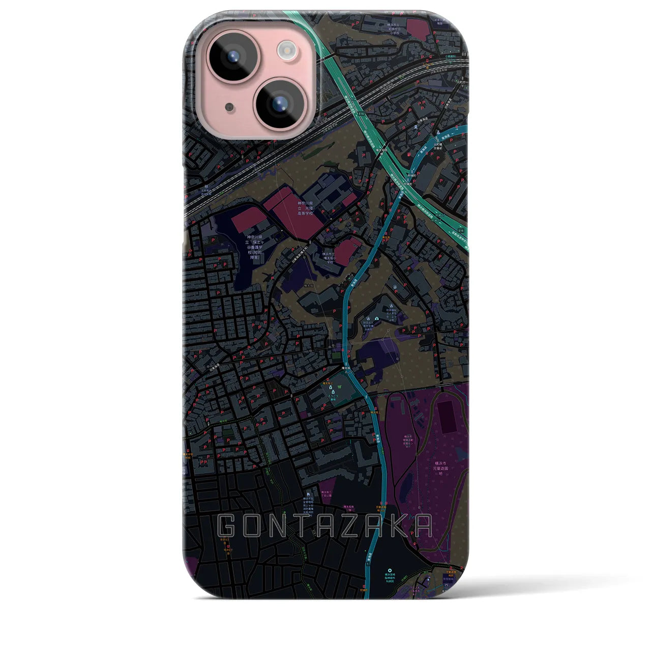 【権太坂(神奈川県)】地図柄iPhoneケース(バックカバータイプ)