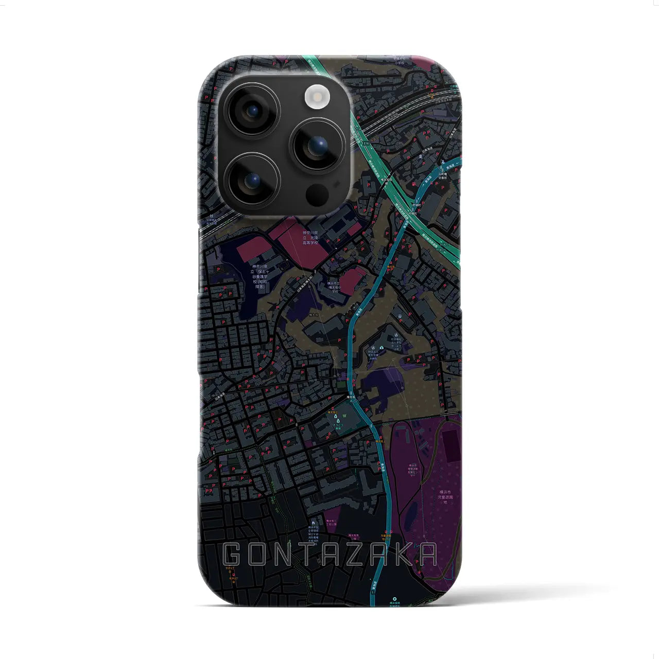 【権太坂(神奈川県)】地図柄iPhoneケース(バックカバータイプ)