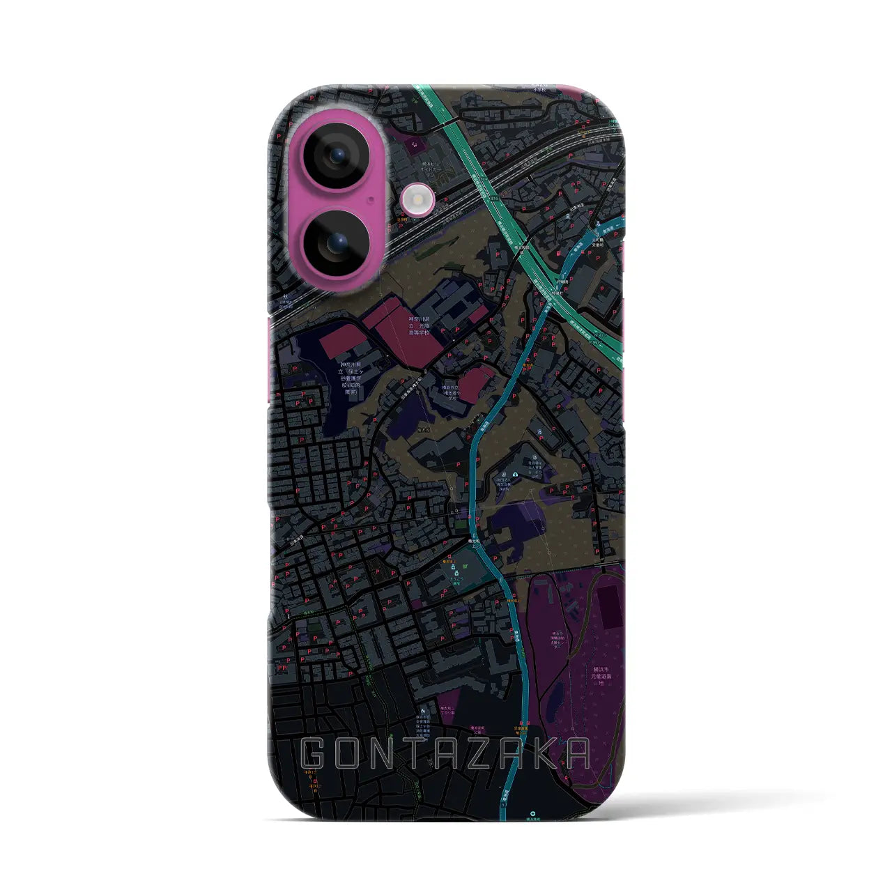 【権太坂(神奈川県)】地図柄iPhoneケース(バックカバータイプ)