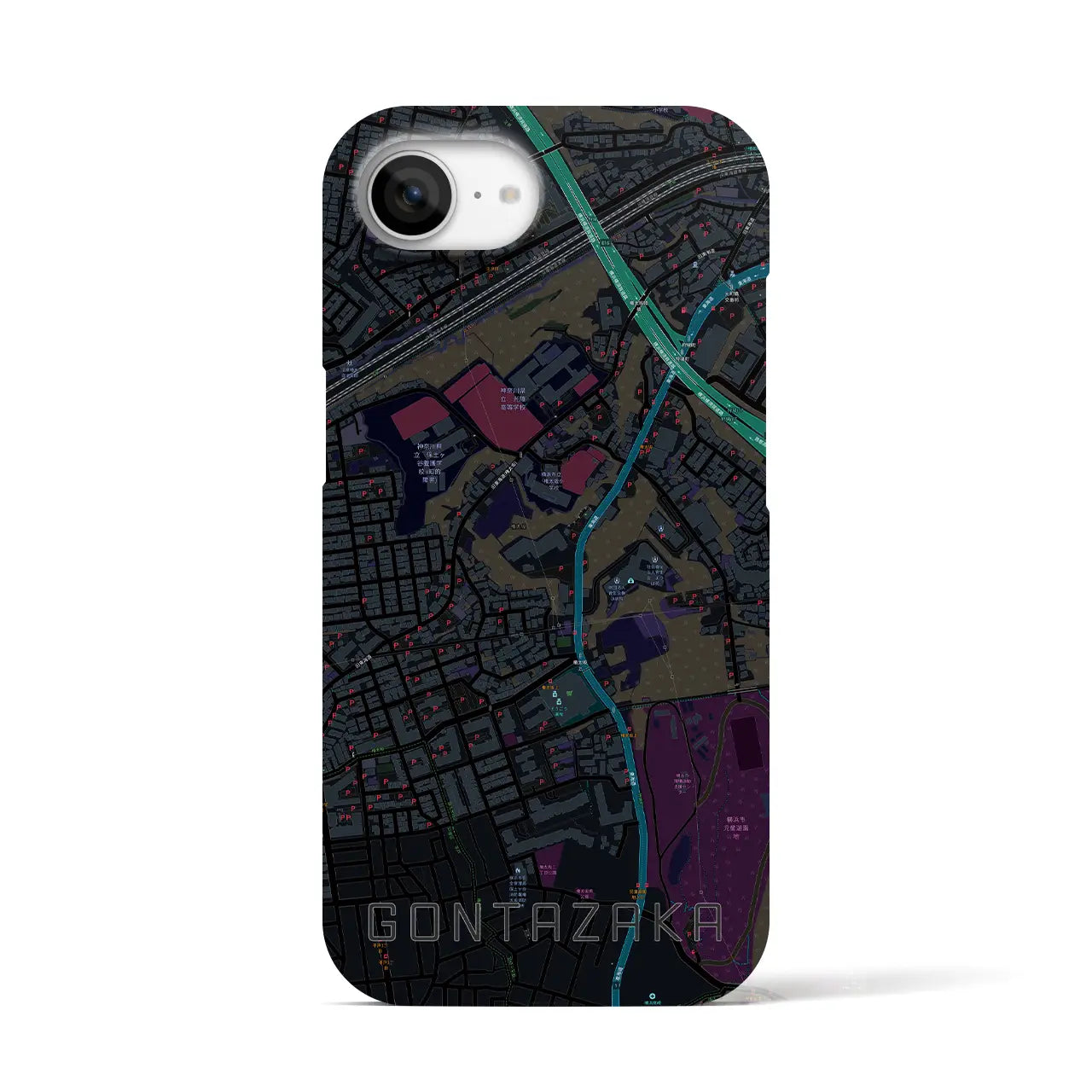 【権太坂(神奈川県)】地図柄iPhoneケース(バックカバータイプ)