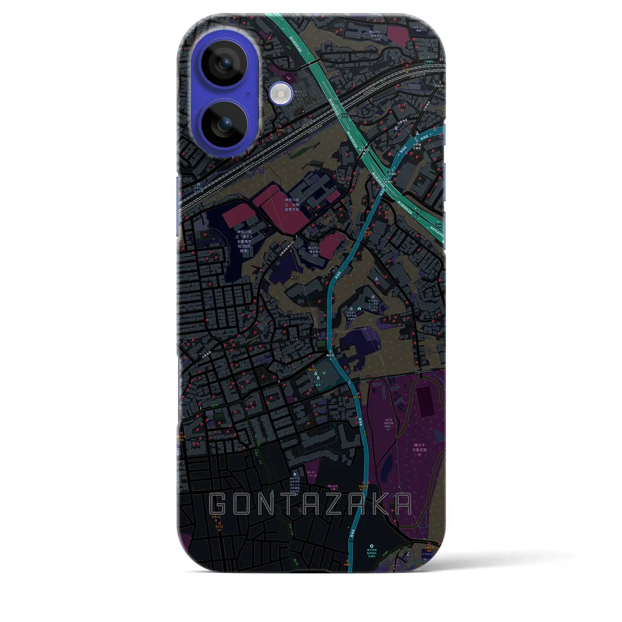 【権太坂(神奈川県)】地図柄iPhoneケース(バックカバータイプ)