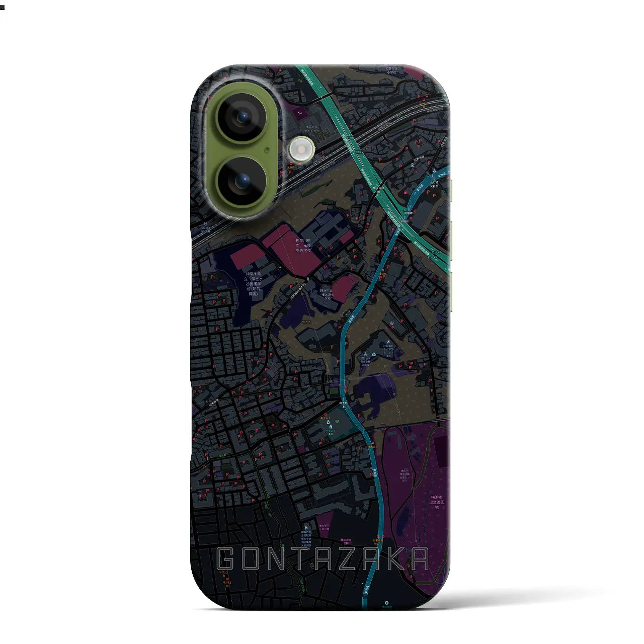 【権太坂(神奈川県)】地図柄iPhoneケース(バックカバータイプ)