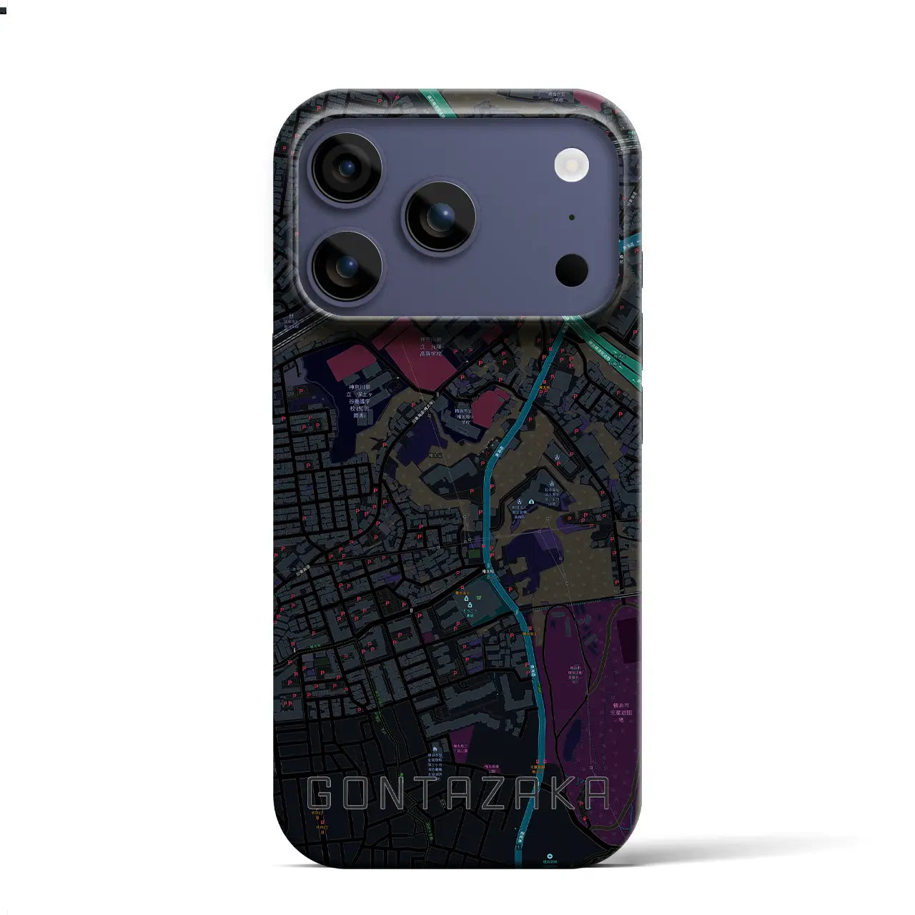 【権太坂(神奈川県)】地図柄iPhoneケース(バックカバータイプ)