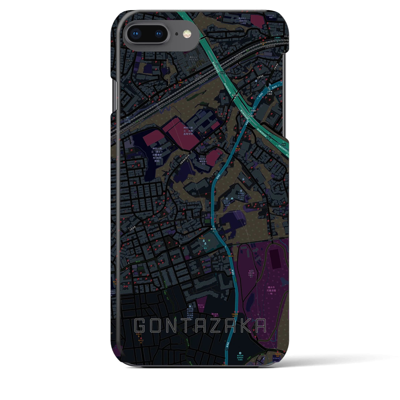 【権太坂(神奈川県)】地図柄iPhoneケース(バックカバータイプ)