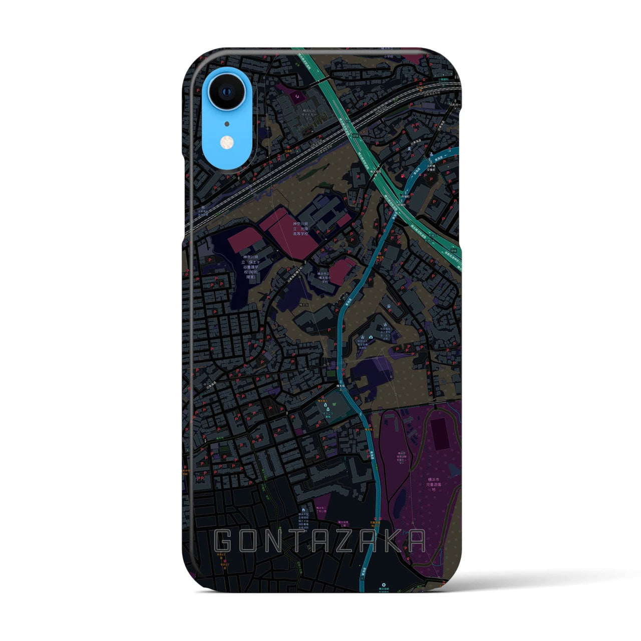 【権太坂(神奈川県)】地図柄iPhoneケース(バックカバータイプ)