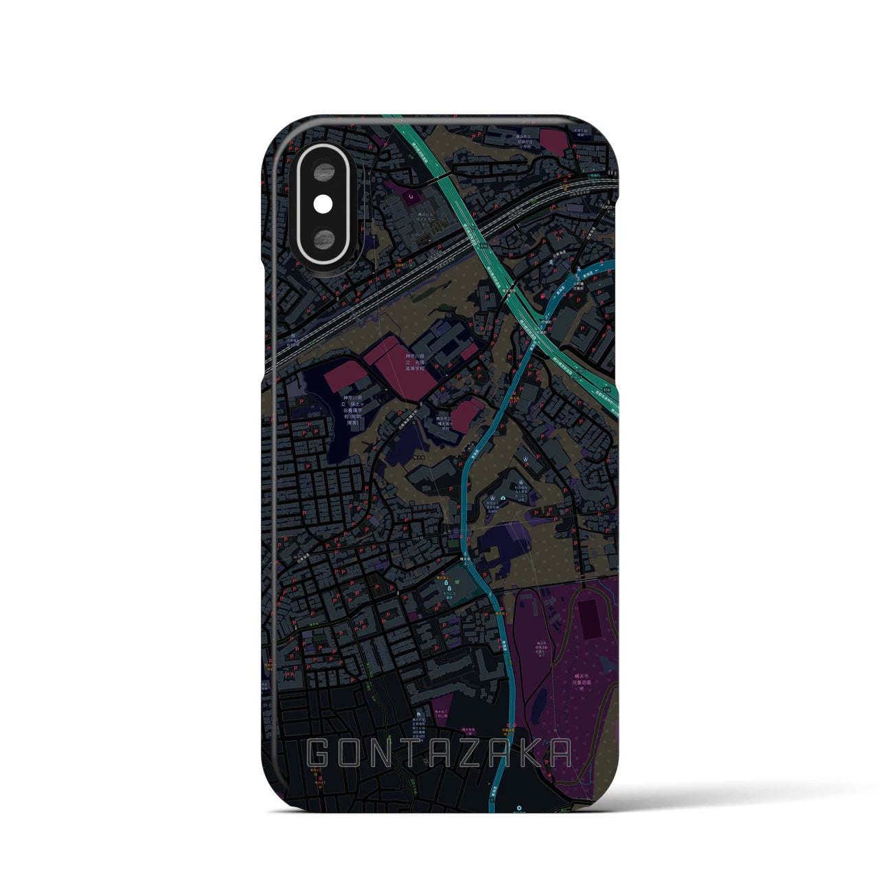 【権太坂(神奈川県)】地図柄iPhoneケース(バックカバータイプ)