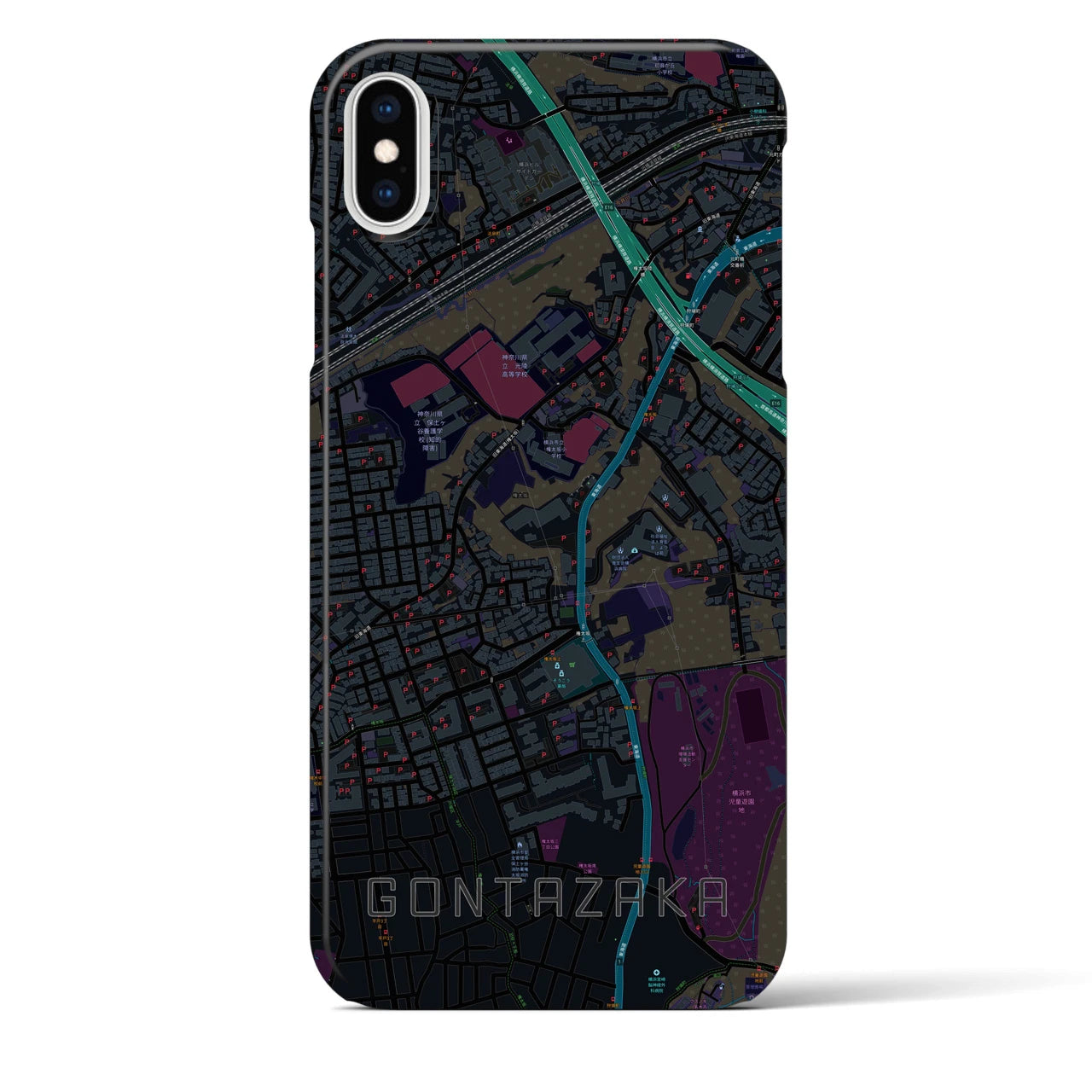 【権太坂(神奈川県)】地図柄iPhoneケース(バックカバータイプ)