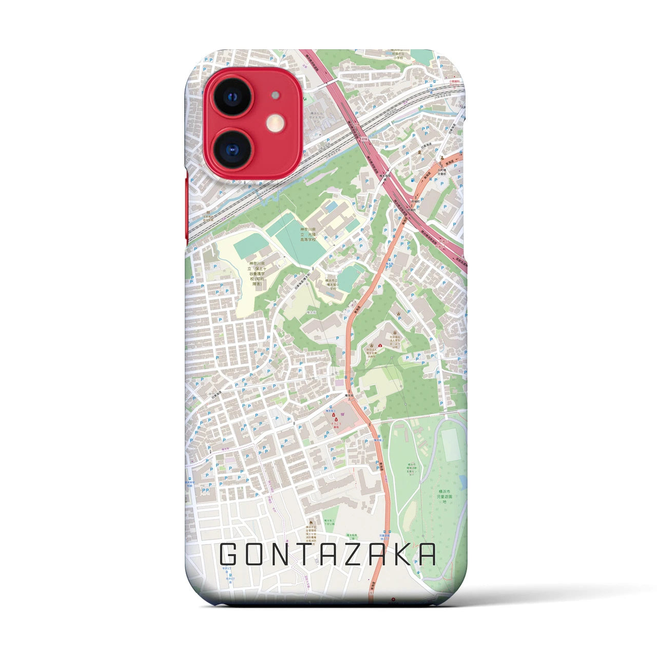【権太坂(神奈川県)】地図柄iPhoneケース(バックカバータイプ)