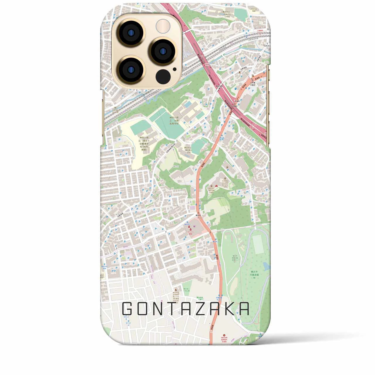 【権太坂(神奈川県)】地図柄iPhoneケース(バックカバータイプ)