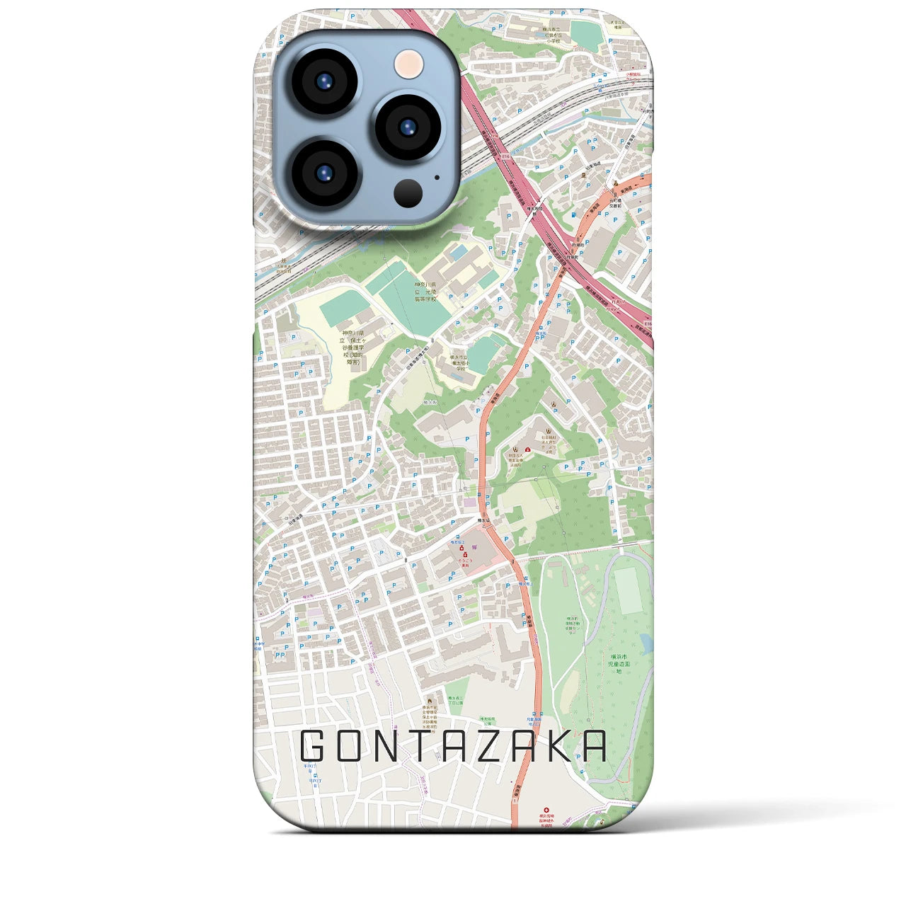 【権太坂(神奈川県)】地図柄iPhoneケース(バックカバータイプ)