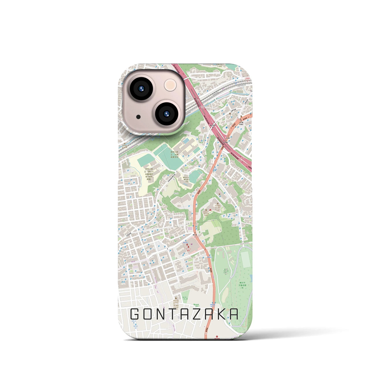 【権太坂(神奈川県)】地図柄iPhoneケース(バックカバータイプ)