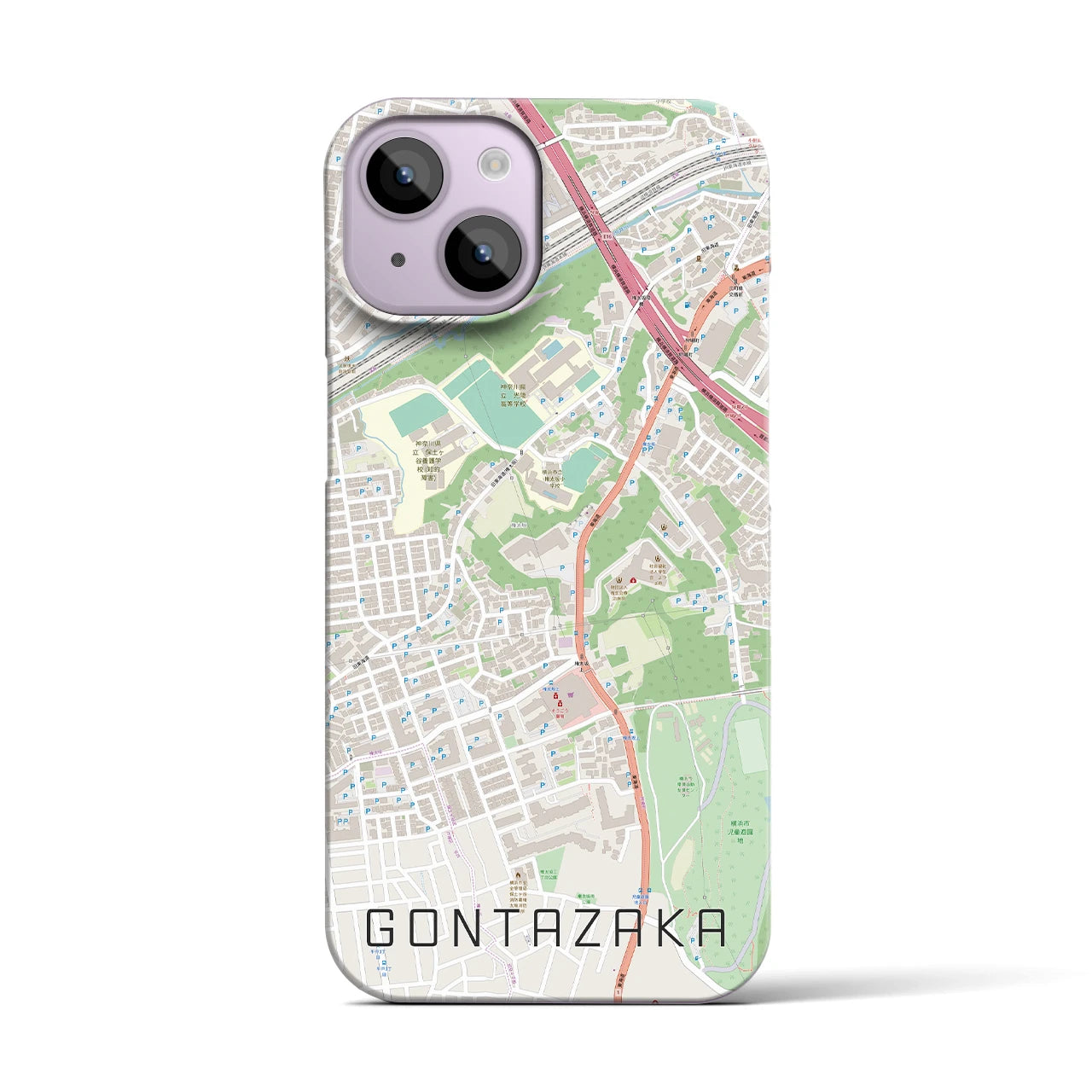 【権太坂(神奈川県)】地図柄iPhoneケース(バックカバータイプ)