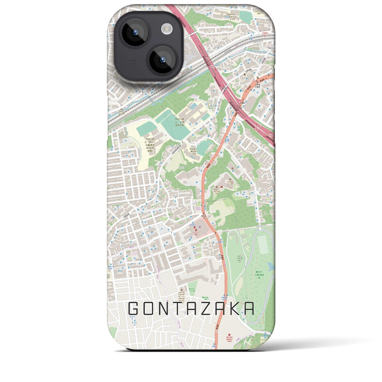 【権太坂(神奈川県)】地図柄iPhoneケース(バックカバータイプ)